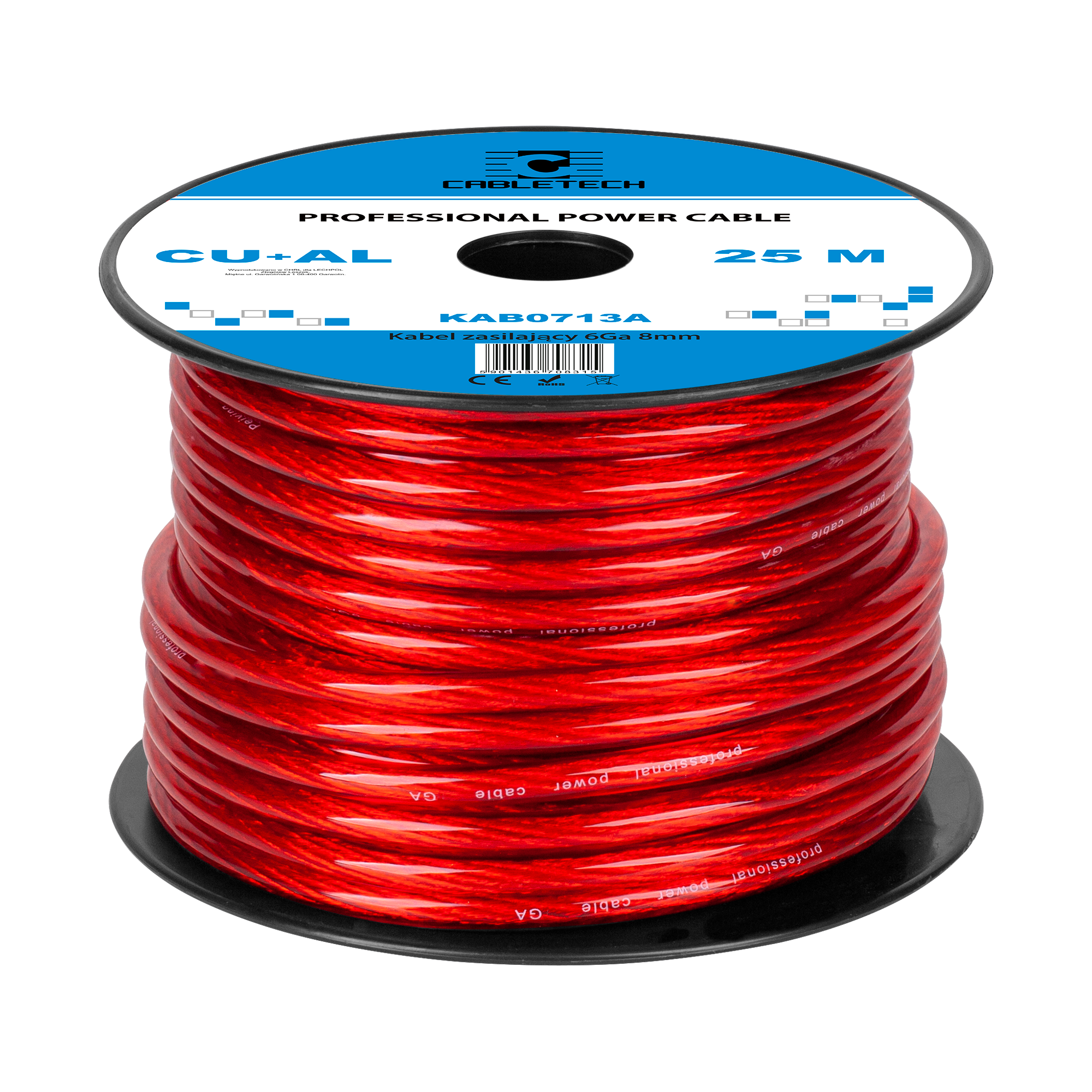 LEC-KAB0713A--Żyła: miedź+aluminiumPrzekrój żyły: 13,29mm2Średnica zewnętrzna: 7,8mm