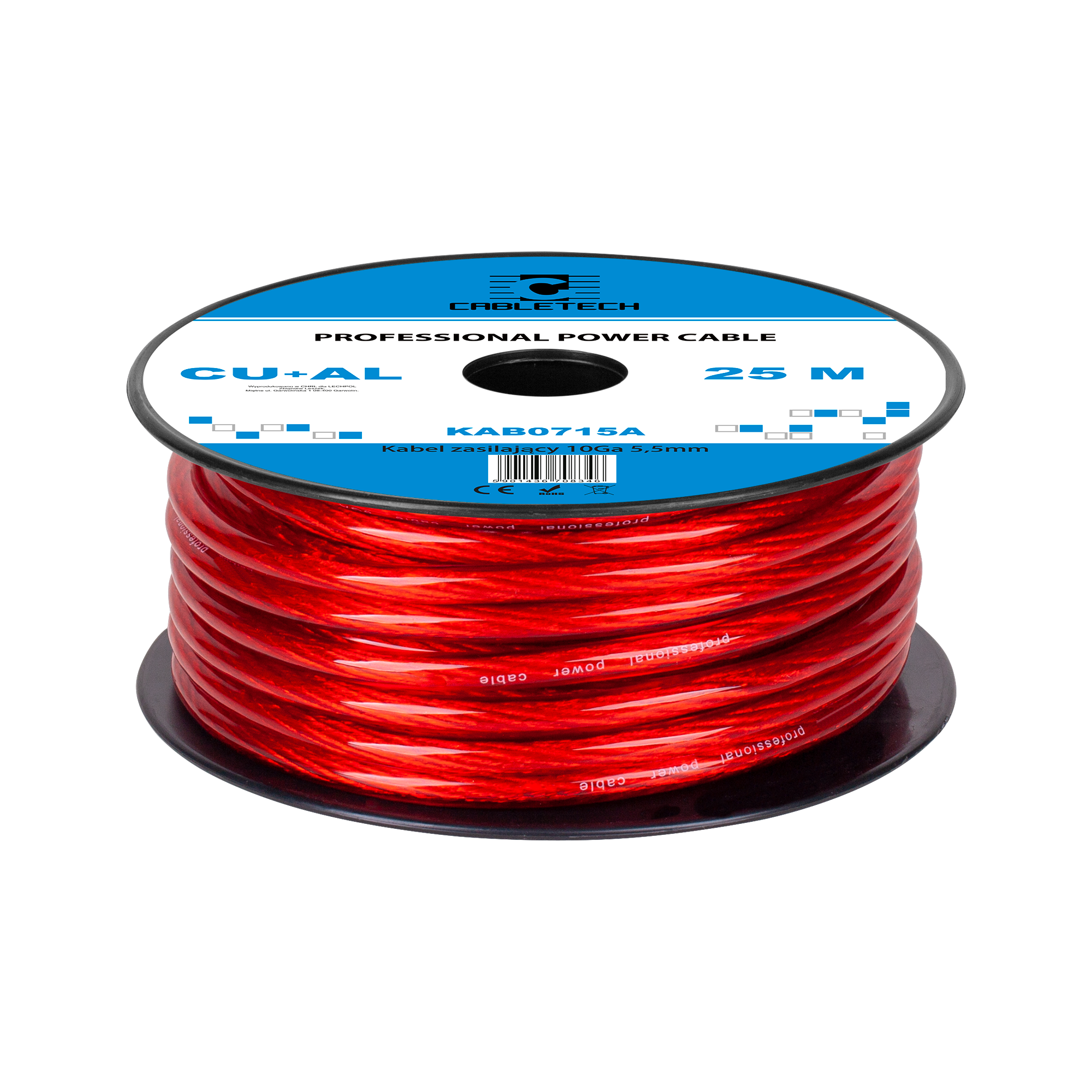 LEC-KAB0715A--Żyła: miedź+aluminiumPrzekrój żyły: 5,22mm2Średnica zewnętrzna: 5,5mm