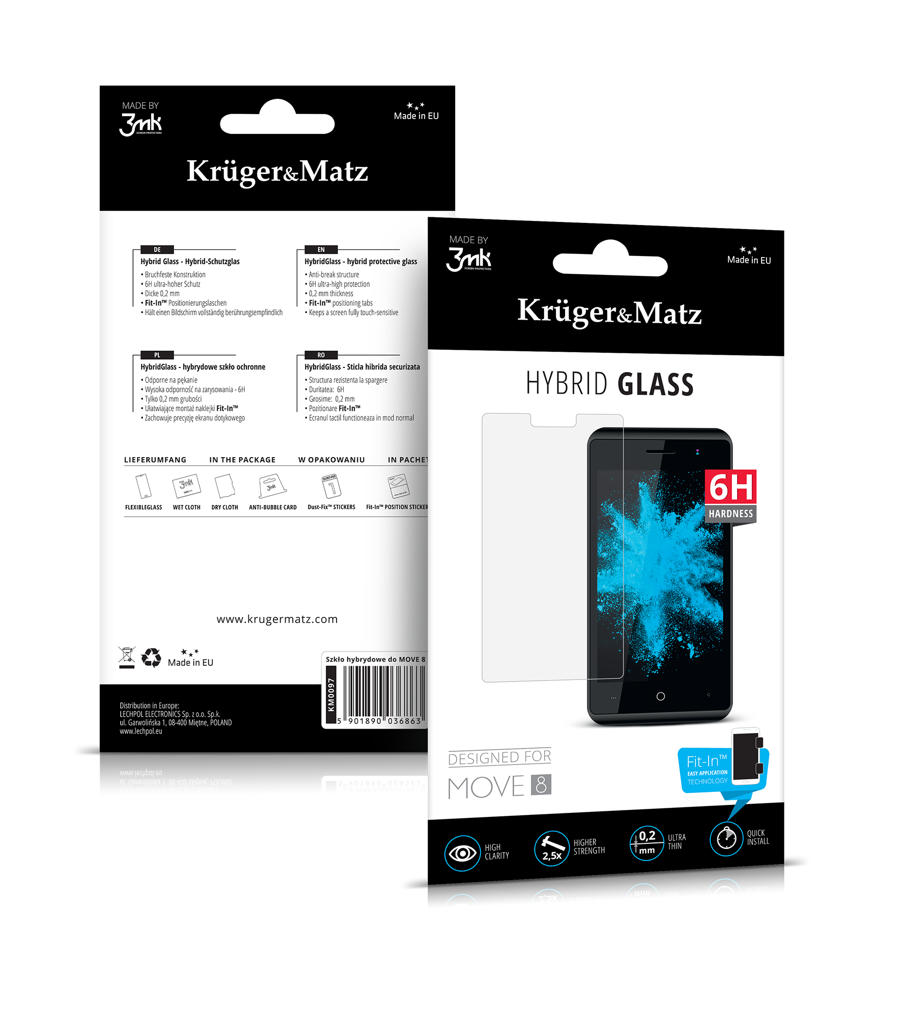LEC-KM0097--Chcesz, aby Twój smartfon jak najdłużej zachował wygląd nowego urządzenia? Nie ryzykuj powstania zarysowań i pęknięć i już teraz kup hybrydowe szkło ochronne Kruger&amp;amp;Matz. Łącząc cechy szkła hartowanego oraz folii, gwarantuje ono doskonałą
