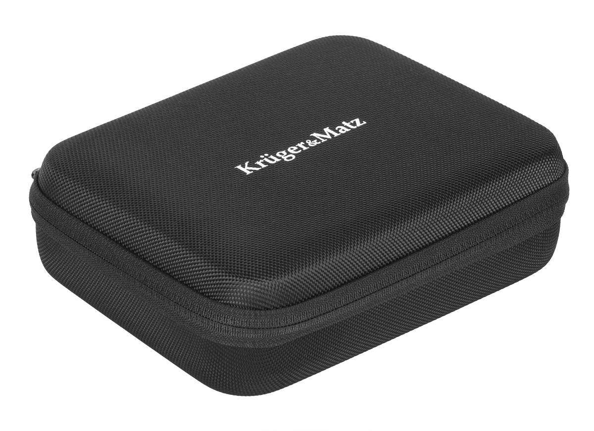 LEC-KM0213--Lubisz uwieczniać ważne momenty? Dzięki dedykowanemu etui możesz mieć swoją kamerę sportową Kruger&amp;amp;Matz zawsze przy sobie, bez obawy, że coś jej się stanie w transporcie. Wytrzymała konstrukcja i zastosowana w środku pianka tłumią wstrząs