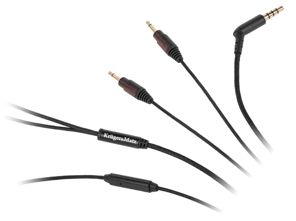 LEC-KM0340--Typ: SŁUCHAWKOWYRodzaje łączy: Wtyk Jack 3,5 mm &amp;lt;----&amp;gt; 2 wtyki Jack 2,5 mmDługość: 100 cm