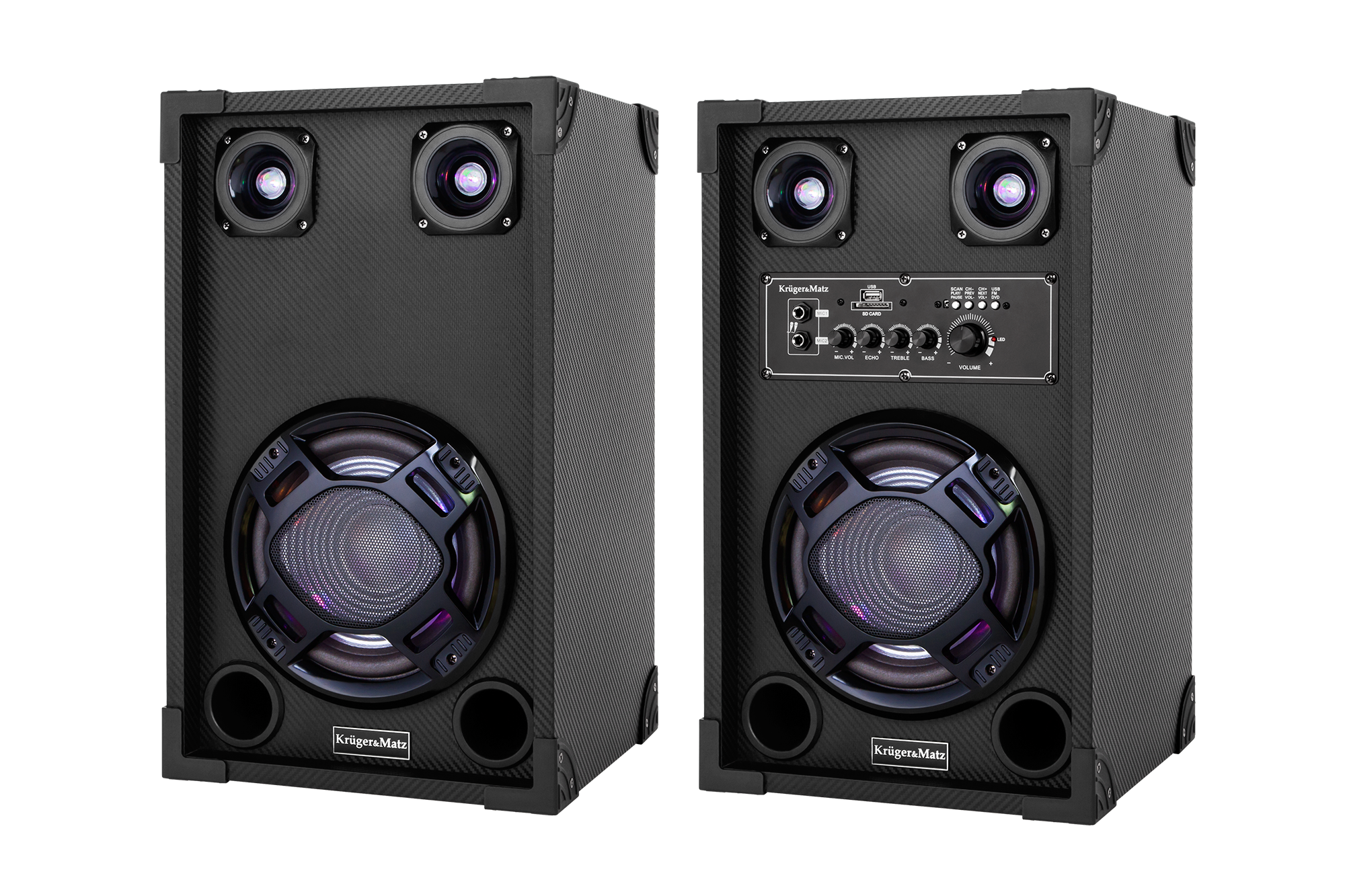 LEC-KM0546--Aktywne kolumny estradowe Kruger&amp;Matz Stage LiteChcesz, aby każda organizowana przez Ciebie impreza była niezapomniana? Zadbaj o odpowiednią oprawę muzyczną, którą zapewniają aktywne kolumny estradowe Kruger&amp;Matz Stage Lite! Wykorzyst