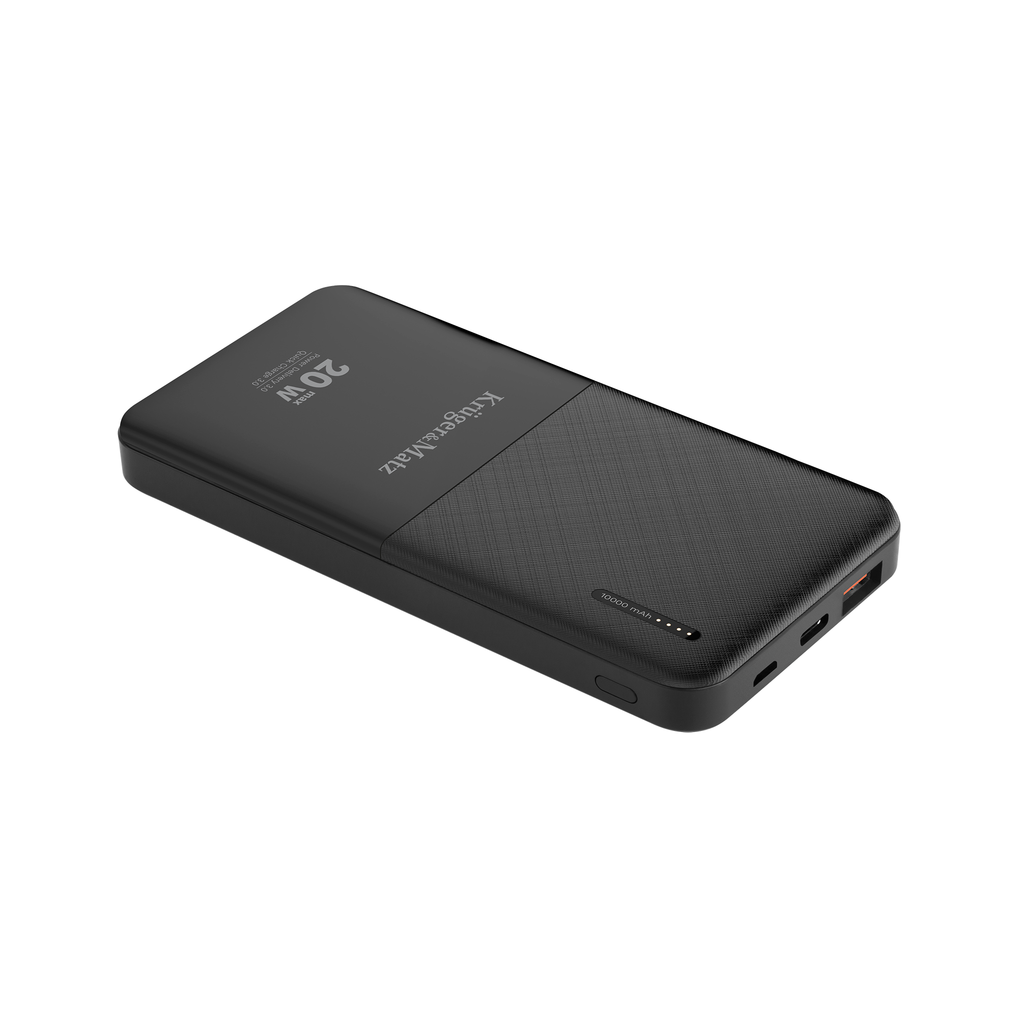 LEC-KM0904--Power bank Kruger&amp;amp;Matz 10 000 mAhZdarzają Ci się sytuacje, gdy bateria w telefonie lub laptopie jest na wyczerpaniu, a w pobliżu nie ma dostępu do gniazda sieciowego. W takiej sytuacji z pomocą przyjdzie power bank KM0904Pojemny power ban