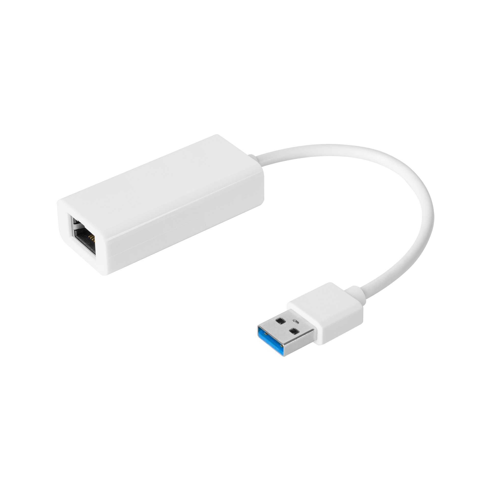 LEC-KM1248--Adapter USB 3.0 - RJ45 Kruger&amp;amp;MatzTw&amp;oacute;j laptop nie posiada złącza RJ-45 a jakość połączenia bezprzewodowego uniemożliwia Ci pracę? Rozwiązaniem tego problemu będzie karta sieciowa na USB.Przejści&amp;oacute;wka USB Ether