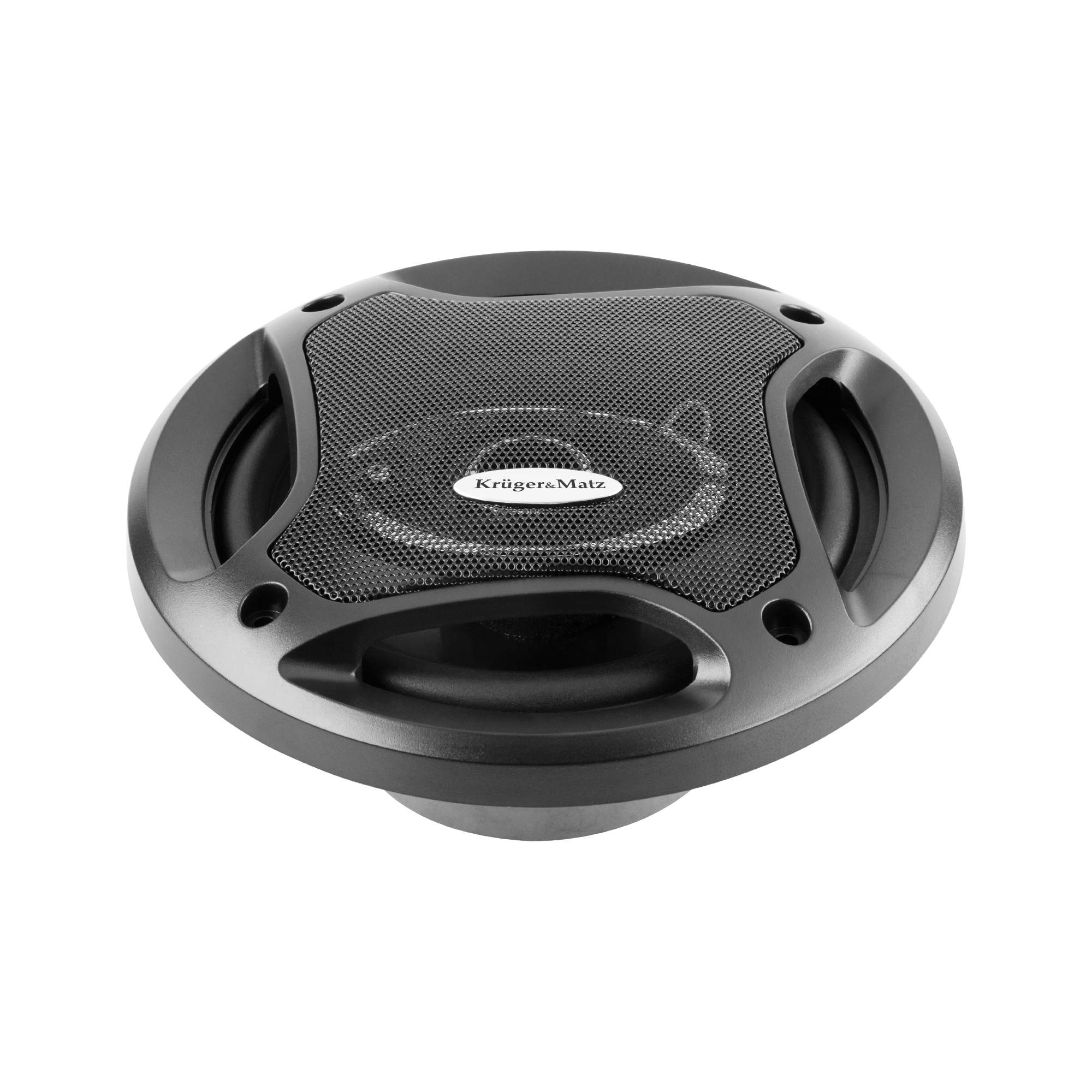 LEC-KMDB60--Nie jesteś zadowolony z jakości dźwięku fabrycznych głośników w swoim aucie? Rozbuduj  swój samochodowy sprzęt audio o 6-calowe głośniki Kruger&amp;amp;Matz KMDB60 o mocy maksymalnej 120 W. Model ten został wyposażony w trzy przetworniki ? nisko-