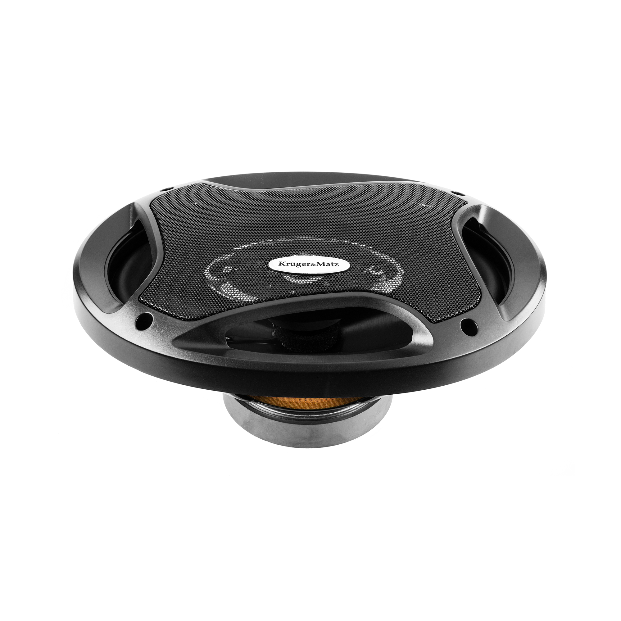 LEC-KMDB69--Nie jesteś zadowolony z jakości dźwięku fabrycznych głośników w swoim aucie? Rozbuduj  swój samochodowy sprzęt audio o głośniki Kruger&amp;amp;Matz KMDB65 6x9" o mocy maksymalnej 150 W. Model ten został wyposażony w cztery przetworniki ? nis