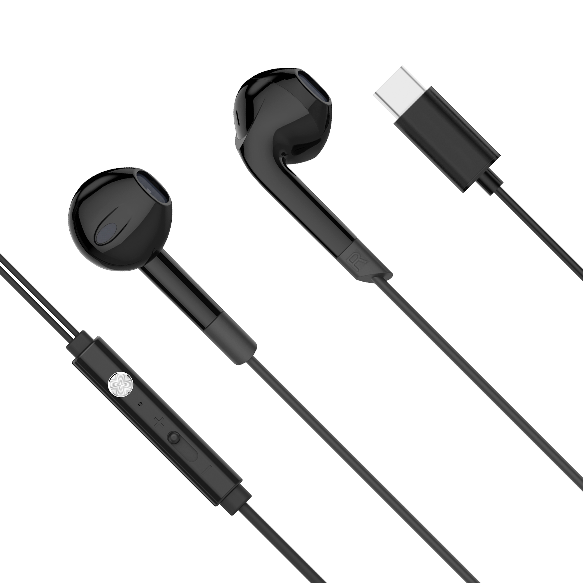 LEC-KMPC2-B--Słuchawki douszne z mikrofonem na USB-C Kruger&amp;amp;Matz C2 czarne
