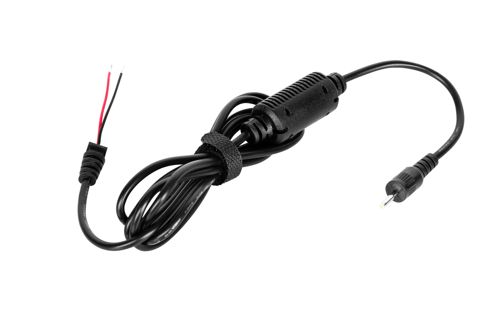 LEC-KOM0271-1--Wtyk prosty 2,5/0,6 (19V/2,1A) sieciowy z kablem do montażu Rebel