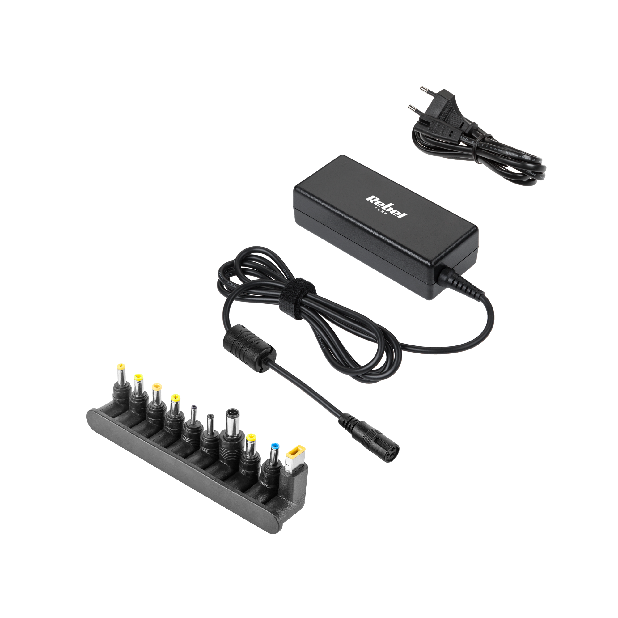 LEC-KOM0939-65--Moc: 65 WNatężenie: - Napięcie wejściowe: 100-240 V- Napięcie wyjściowe: 18-20 VAutomatyczny dobór napięciaZabezpieczenia: przed przeładowaniem, przepięciem i przegrzaniemW zestawie: kabel zasilający, 10 wtyków----------Końcówki w zestawie:M4-18,5 V-