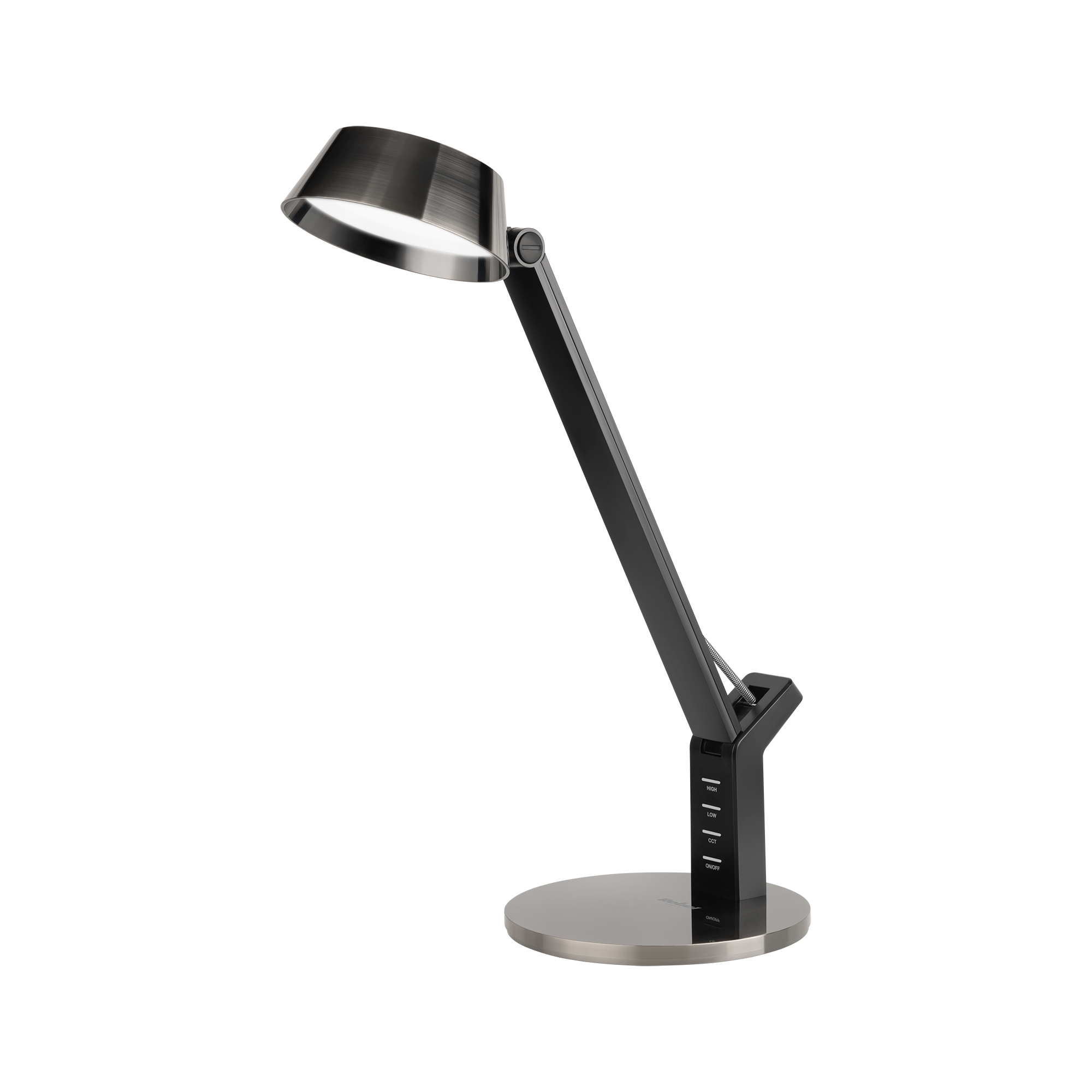 LEC-KOM1008--Lampka LED na biurkoSzukasz lampki LED do gabinetu, sypialni, albo pokoju dziecka? Wybierz stylowy i funkcjonalny model z serii Rebel Light o mocy 7 W, który wykorzystując 48 diod i strumień 480 lm doskonale oświetli przestrzeń roboczą na Twoim biurk