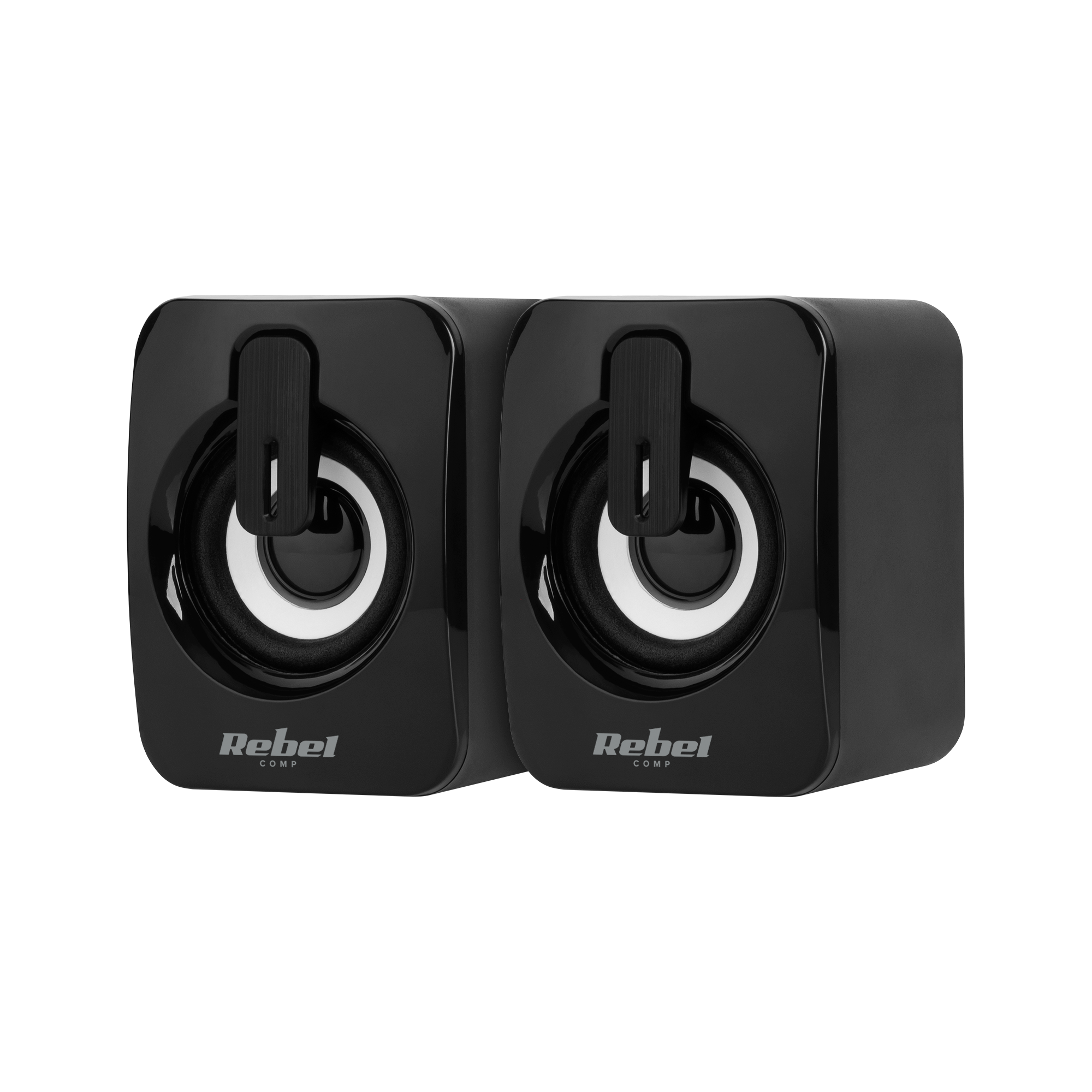 LEC-KOM1151--Głośniki komputerowe 2.0 Rebel Comp CS-15Są Ci potrzebne głośniki komputerowe do PC? A może dźwięk w Twoim laptopie jest zbyt słaby? To odpowiedni moment, aby sprawdzić sobie zestaw głośnik&amp;oacute;w komputerowych CS-15 z serii Rebel Comp. Ich