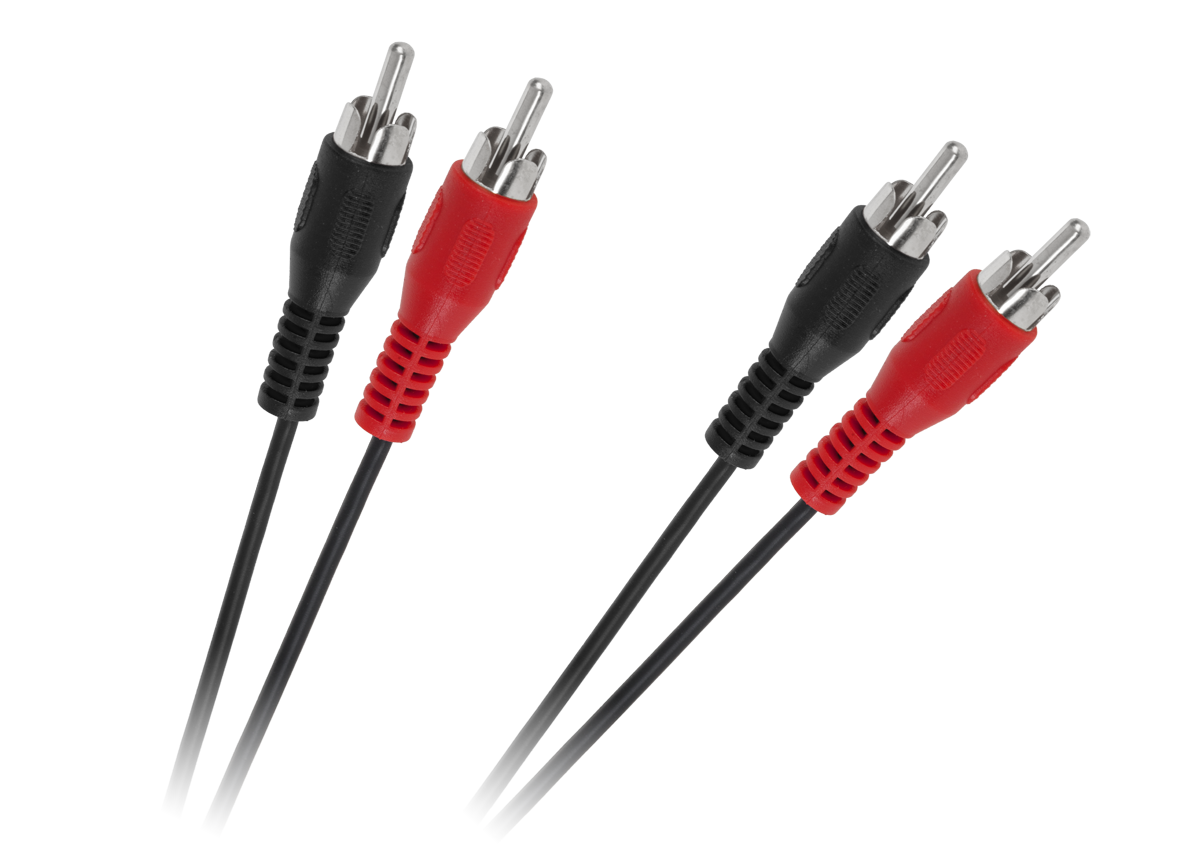 LEC-KPO2610-5--Kabel połączeniowy 2xRCA-2xRCA, standard, czarny Długość: 5m