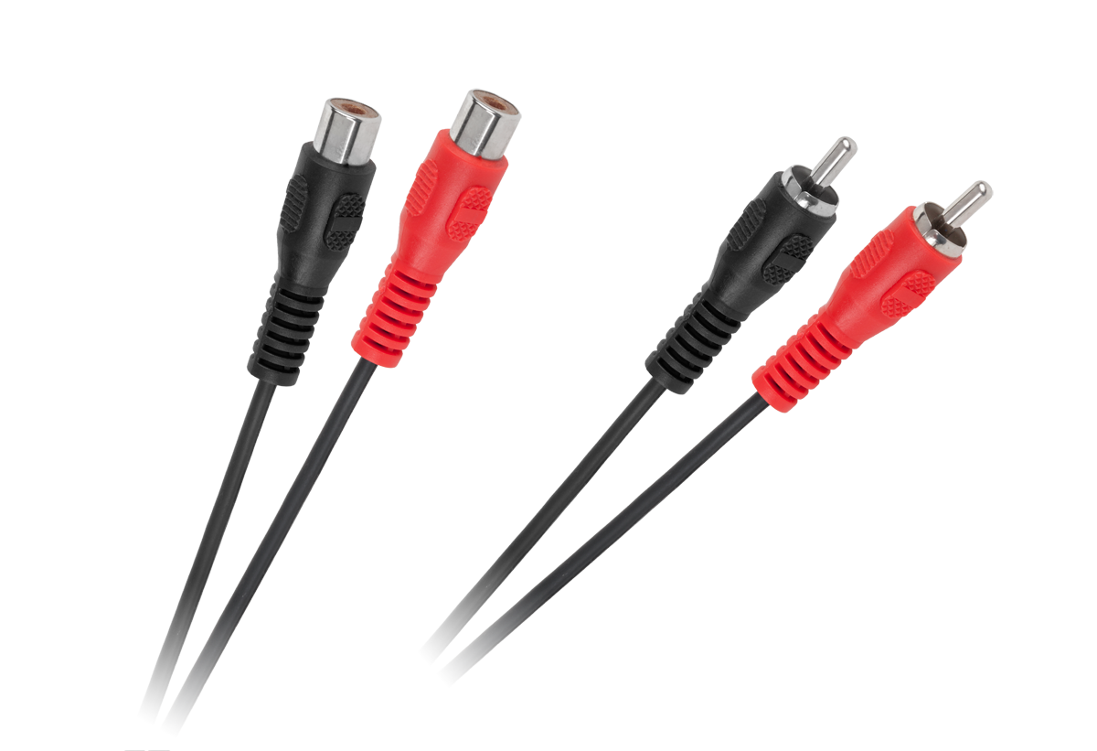LEC-KPO2661-3--Kabel połączeniowy 2xRCA-2xRCA, przedłużacz, standardDługość: 3m