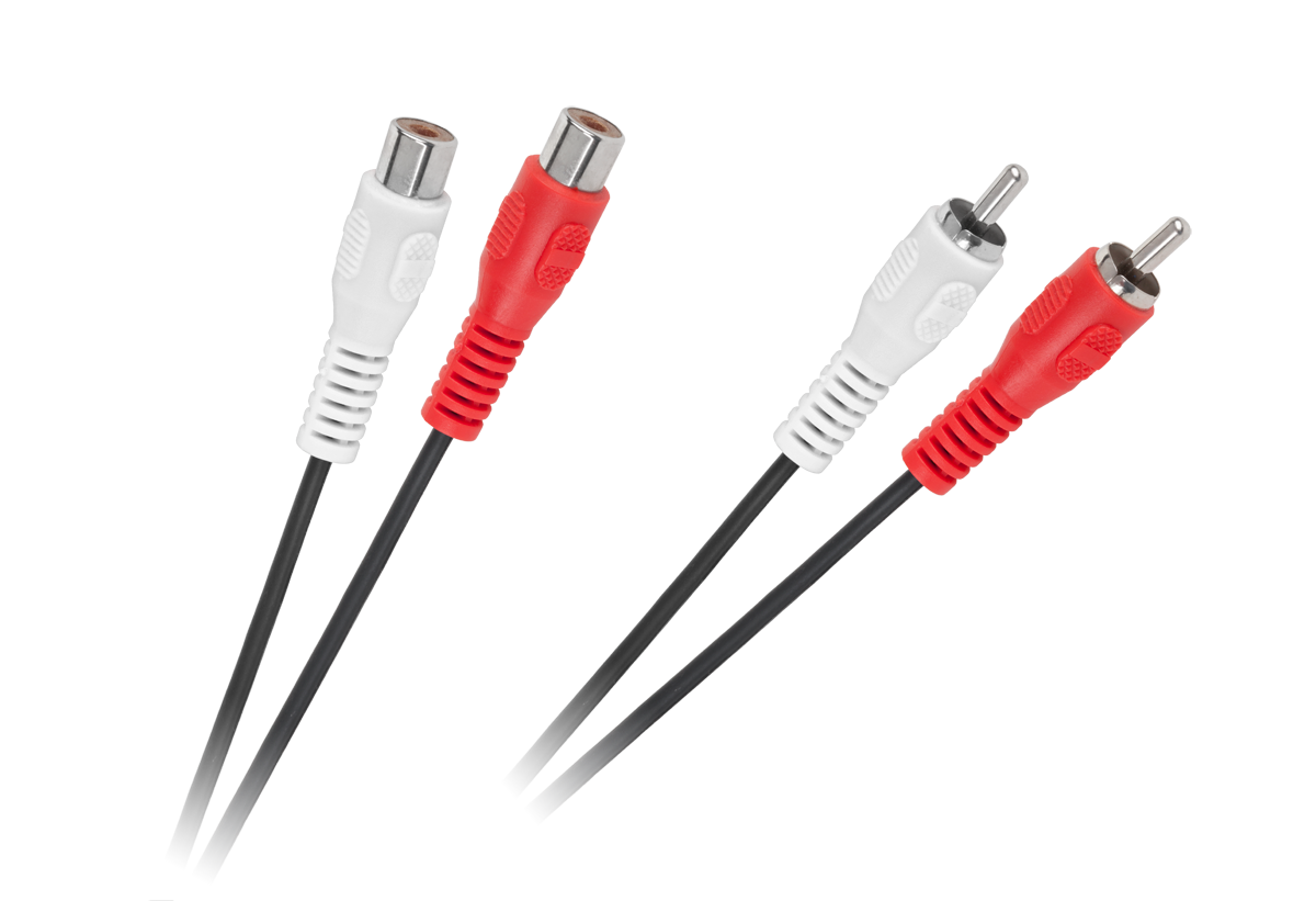 LEC-KPO2661-5--Kabel połączeniowy 2xRCA-2xRCA, przedłużacz, standardDługość: 5m