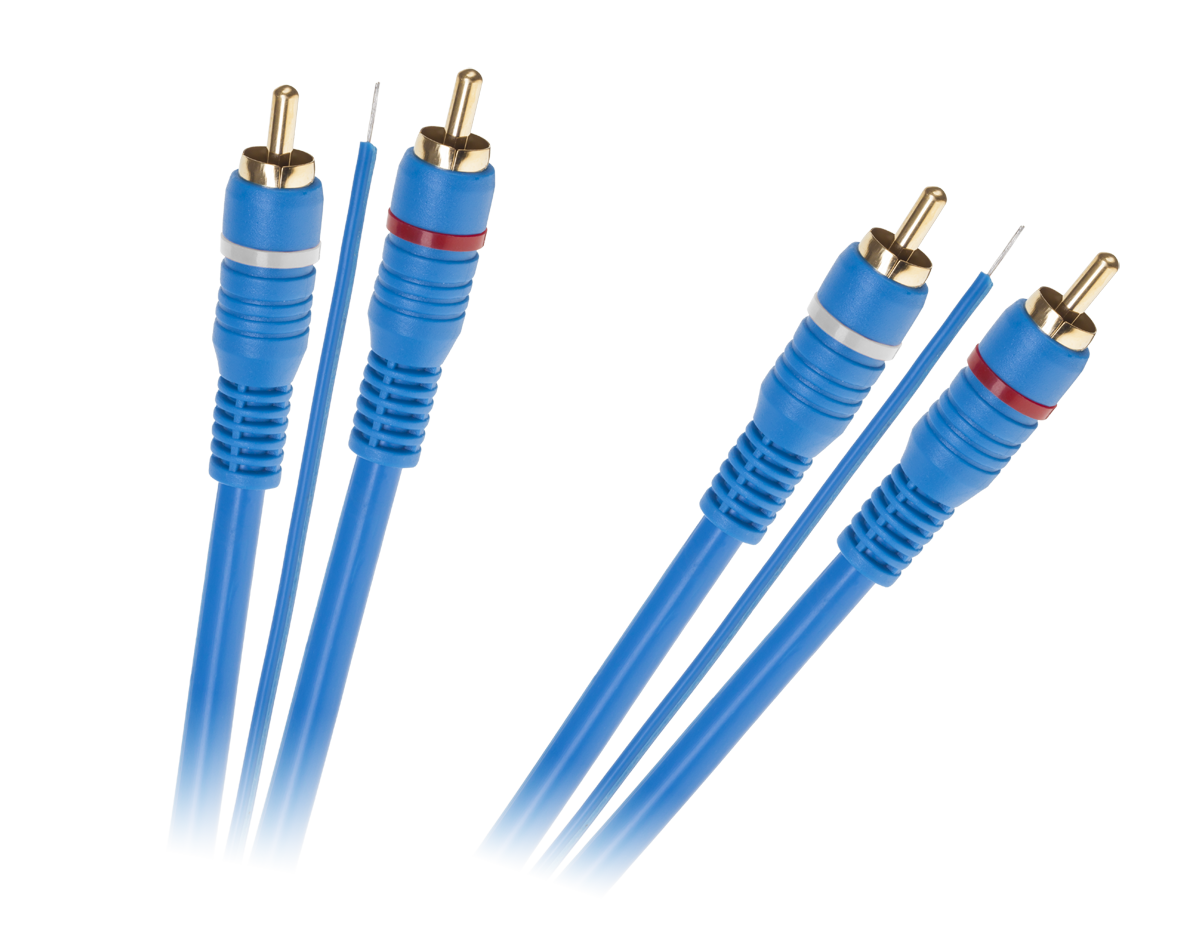 LEC-KPO2669-5--Kabel 2 RCA - 2 RCA  dł. 5 m z żyłą sterującą,pakowany w blistry,karton - 30 szt.