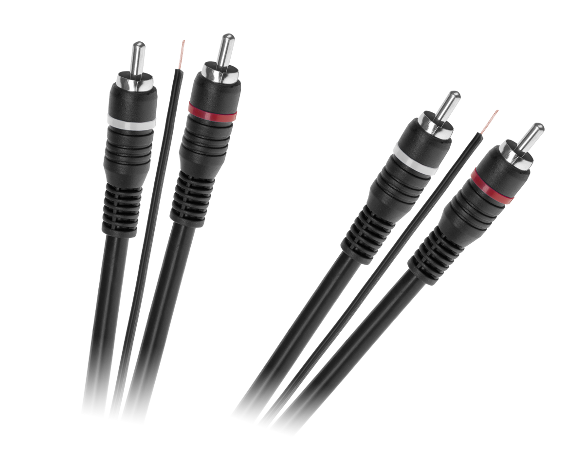 LEC-KPO2687-5--KabEL  2xRCA-2xRCA z żyłą sterującą, końcówki niklowane, dł. 5 m,pakowany pojedyńczo w woreczki foliwe,karton - 20 szt.