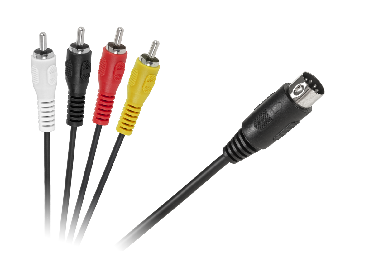 LEC-KPO2796-1,8--Kabel połączeniowy wtyk DIN- 4xRCA wtyk, standardDługość 1.8m