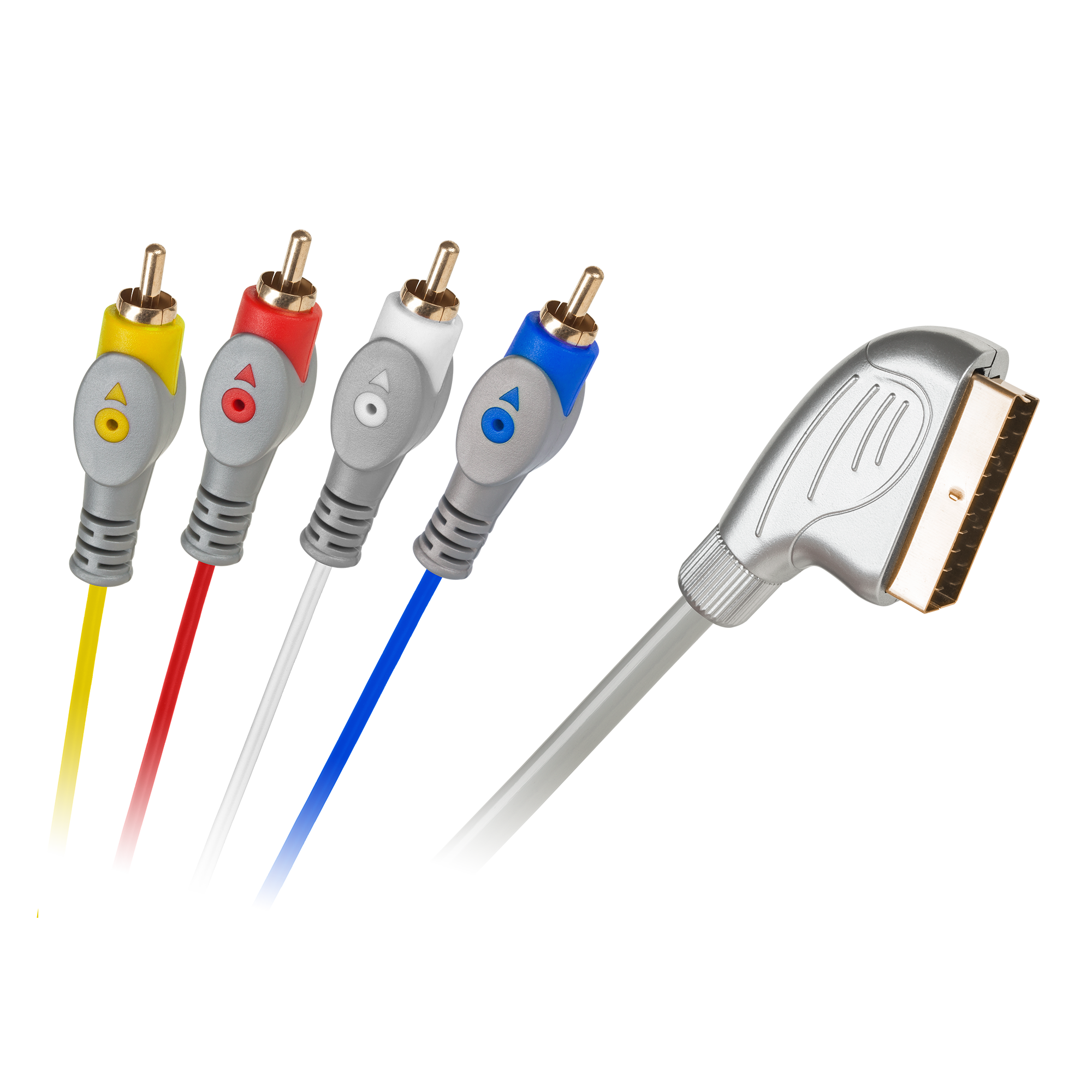LEC-KPO3419-1.5--Kabel połączeniowy Euro - 4RCADługość kabla: 1.5mKolor: szaryKabel przeznaczony do przesyłania sygnałów audio-video.Przewód należy podłączać do urządzeń odłączonych od prądu.W przypadku problemów zaleca się sprawdzić czy kabel został poprawnie podłąc