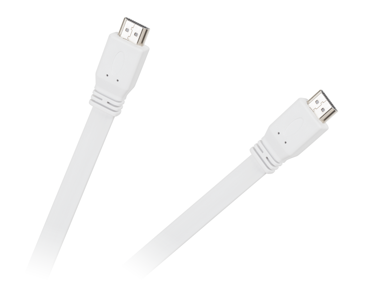 LEC-KPO3725-1.8--Kabel HDMI-HDMI płaski biały 2.0V 1.8M