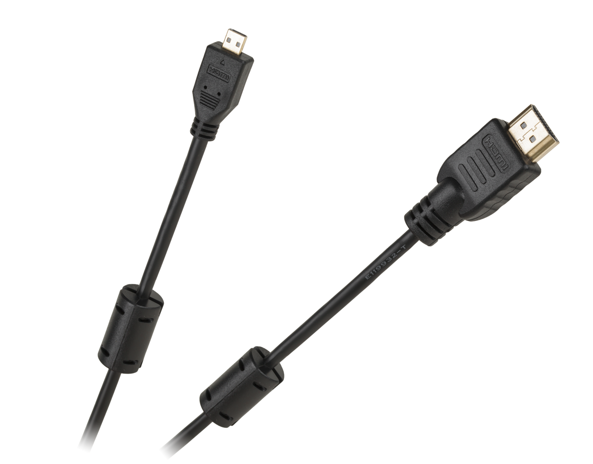 LEC-KPO3909-1.8--Kabel  wtyk HDMI typ A -  wtyk mikro HDMI typ DDługość: 1.8m
