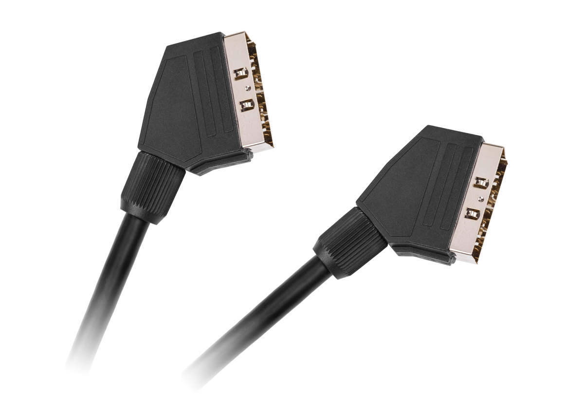 LEC-KPO3961-3--Kabel Euro-Euro 3 m,  2 x ekranzłote końcówki, pakowany w blistry,karton - 20 szt.