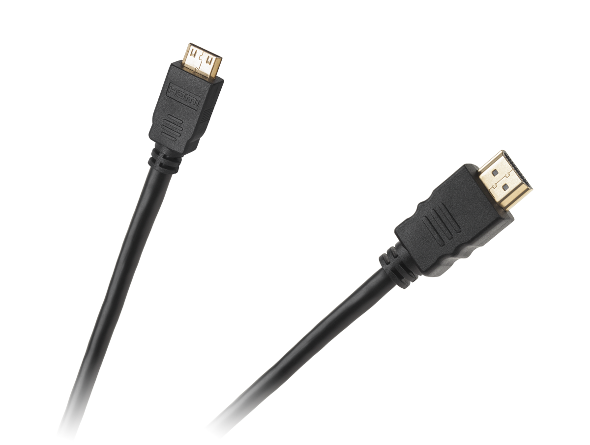 LEC-KPO4008-1.8--Wykonany z wysokiej jakości materiałów kabel HDMI marki Cabletech umożliwia połączenie urządzenia wyposażonego we wtyk HDMI z urządzeniem z wtykiem micro HDMI, zapewniając cyfrowy transfer danych bez kompresji i jakichkolwiek strat jakości dźwięku cz
