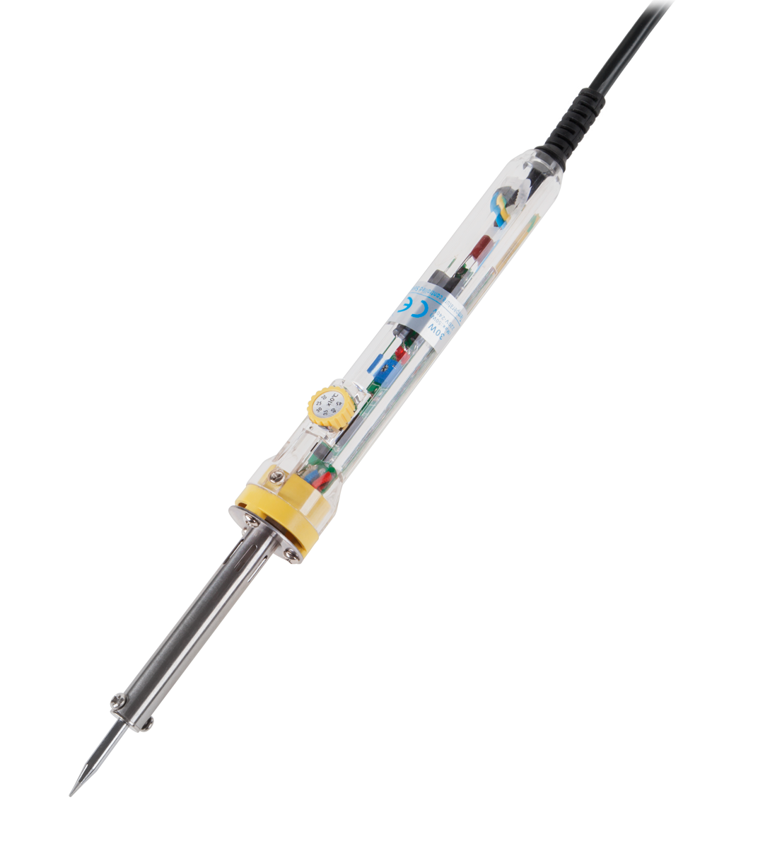 LEC-LUT0016--Napięcie znamionowe: 220-240 V, 50/60 HzPobór mocy: Maks. 50 WRegulacja temperatury: 200-450°CKońcówka grotu: Ok. 1mm----------Lutownica przeznaczona jest do użytkowania wewnątrz pomieszczeń i służy do lutowania lub rozluzowywania drobnych podzespołó