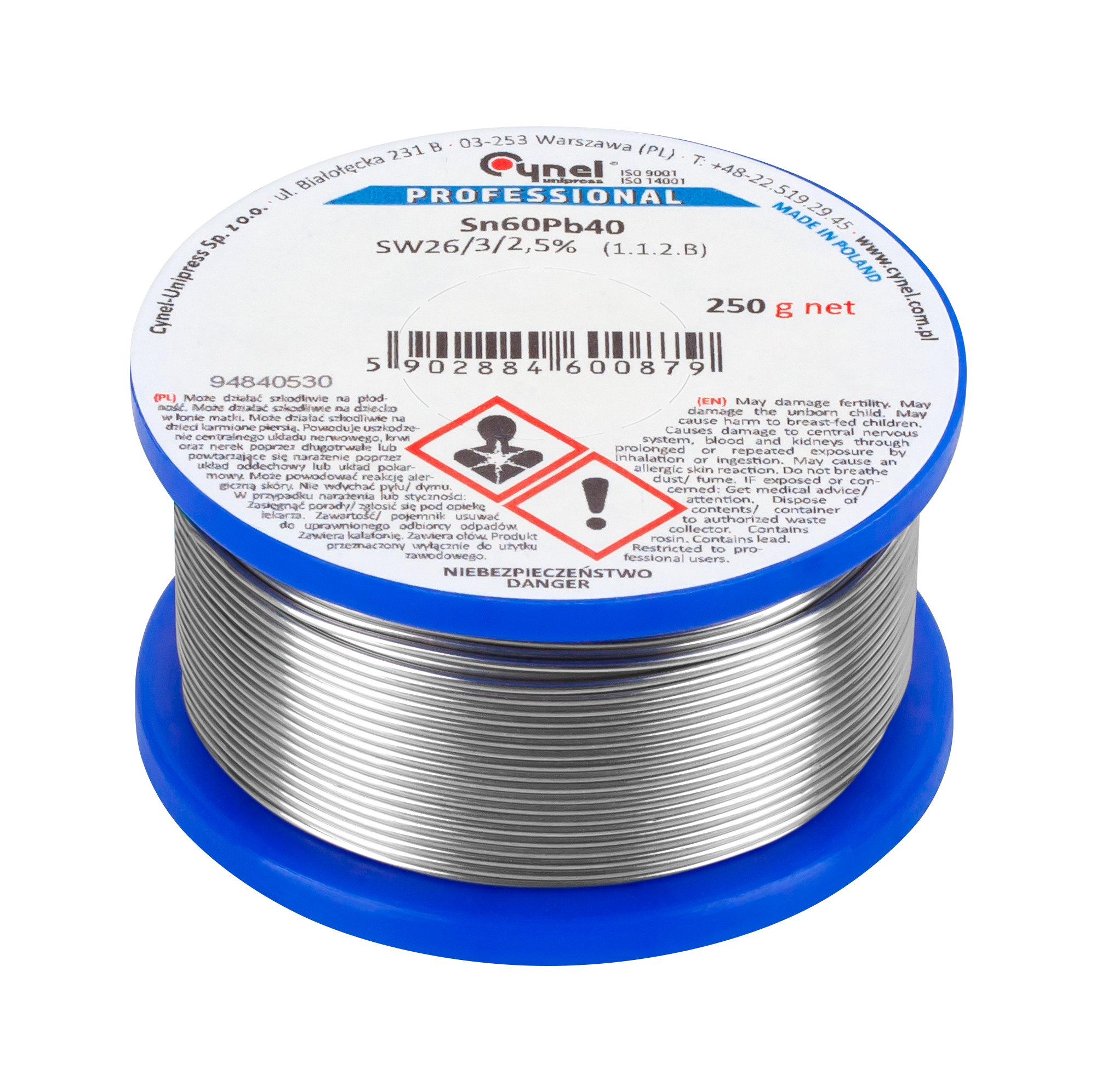 LEC-LUT0106-250--Cyna 0.90mm/250g Sn60Pb40 CYNEL