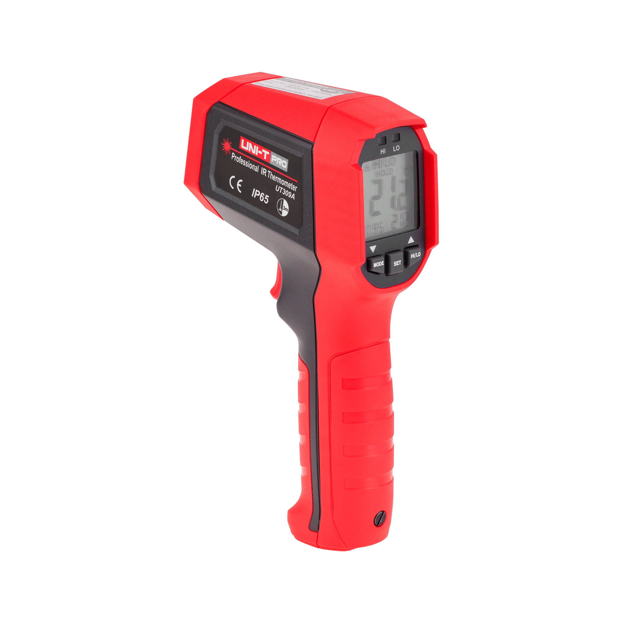 LEC-MIE0303--POMIAR TEMPERATURYZakres: -35°C ~ 450°C; -31°F ~ 842°FDokładność: ?1,8°C lub ?1,8%; ?3,6°F lub ?1,8%Powtarzalność: ?1,0°C lub ?0,8%; ?1,8°F ?0,8%Rozdzielczość: 0,1°C/0,1°FStosunek odległości do powierzchni testowanej: 10:1Czas odpowiedzi: 250 ms (95%