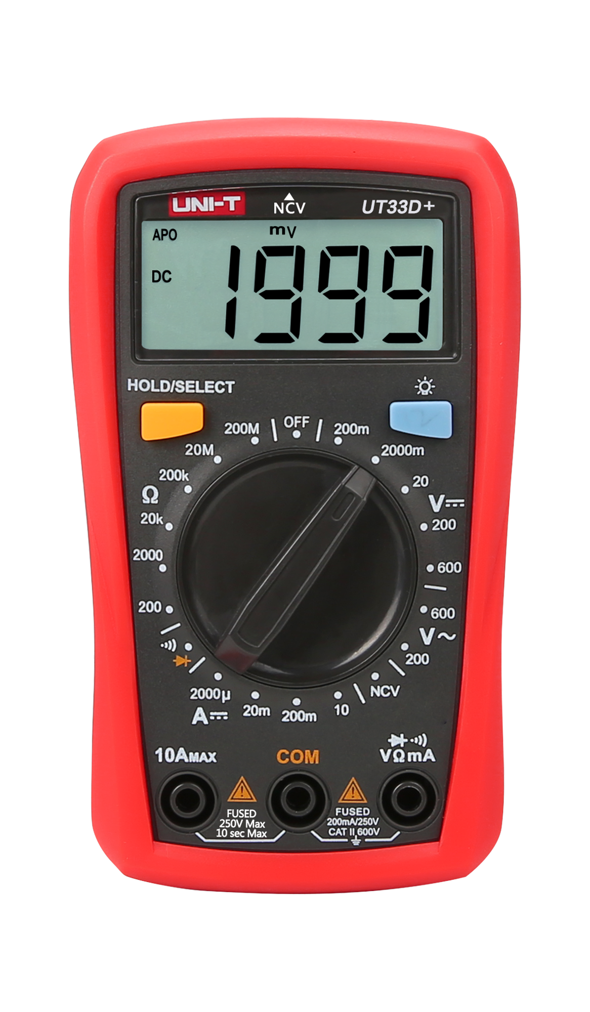 LEC-MIE0328--ZAKRESY POMIAROWENapięcie DC: 200 mV / 2000 mV / 20 V / 200 V / 600 V  ?(0,5%+2)Napięcie AC: 200 V / 600 V  ?(1,2%+3)Natężenie prądu stałego DC: 2000 ?A / 20 mA / 200 mA / 10 A  ?(1%+2)Rezystancja: 200 Ohm / 2000 Ohm / 20 kOhm / 200 kOhm / 20 MOhm / 