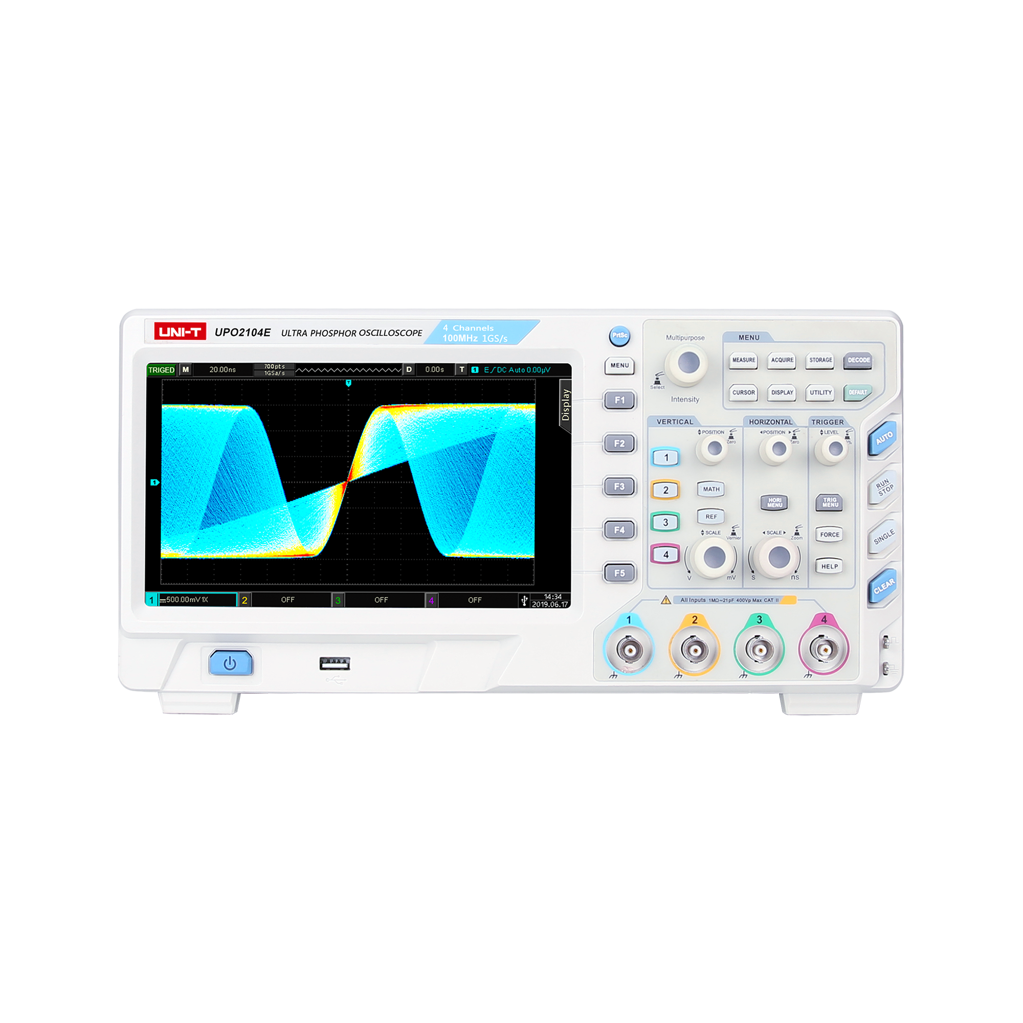 LEC-MIE0443--Szerokość pasma analogowego: 100 MHzCzas narastania: &amp;lt;=3,5 nsLiczba kanałów: 4Częstotliwość próbkowania: 1 GS/sGłębokość pamięci: 56 Mpts (1 kanał)Szybkość przechwytywania przebiegu: 83,000 wfms/sPodstawa czasu: 5 ns/div~50 s/divImpedancja