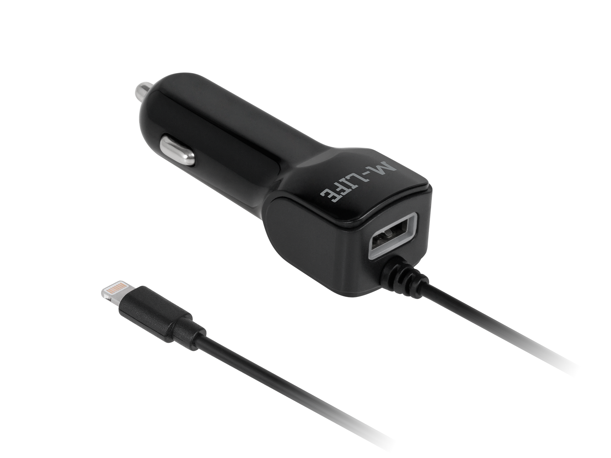 LEC-ML0993--Typ: samochodowaŁączność: Lightning + USBNapięcie wejściowe: DC 12-24 VNapięcie wyjściowe: 5 VPrąd wyjściowy:Lightning USB 1: max 2100 mAUSB 2: max 2100 mAZabezpieczenia: Przed przeładowaniem i przepięciemCertyfikaty bezpieczeństwa: CE, ROHS