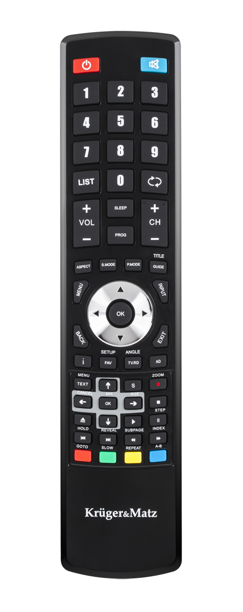 LEC-PIL0326--Tw&amp;oacute;j pilot do telewizora Kruger&amp;amp;Matz uległ uszkodzeniu? Zastąp do modelem PIL0326, kt&amp;oacute;ry odwzorowuje funkcje pilota oryginalnego. Urządzenie nie wymaga programowania, wystarczy włożyć baterie i jest gotowe do