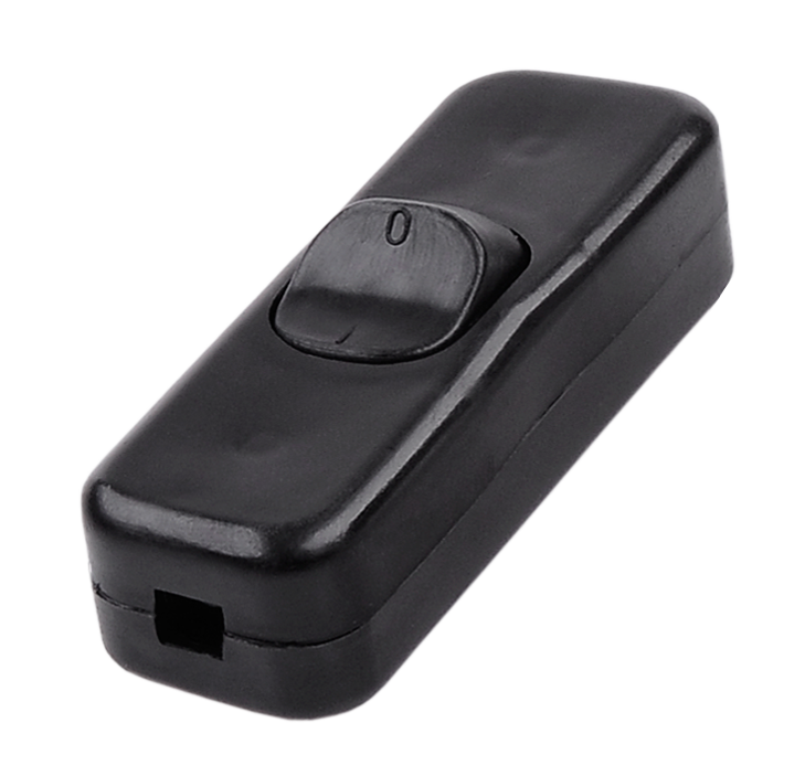 LEC-PRK0073--Złącze przełącznik przelotowy duży czarny 3A/250V