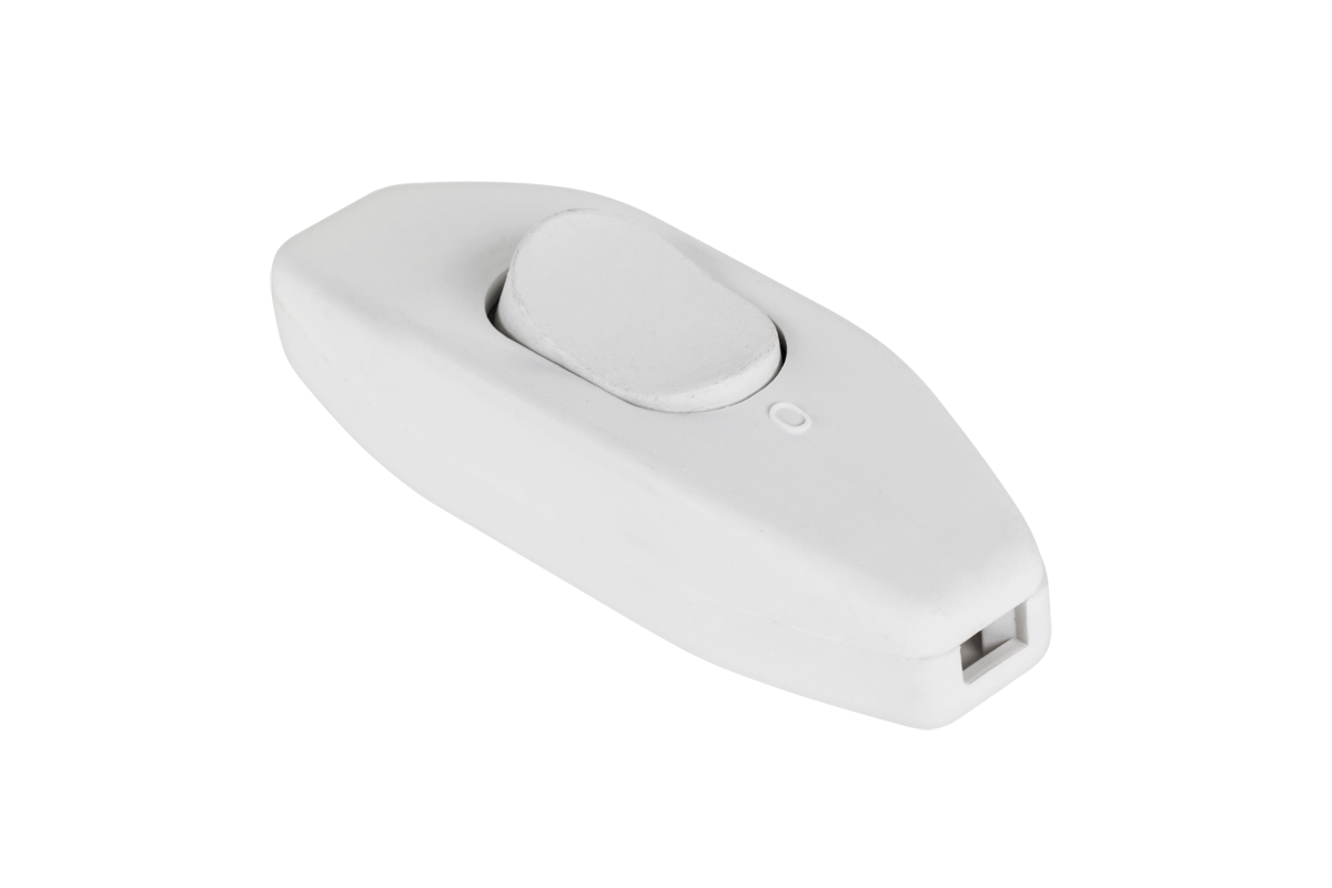 LEC-PRK0102--Złącze przełącznik przelotowy biały 2,5A/250V