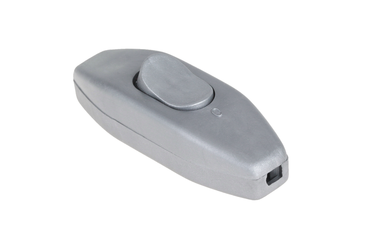 LEC-PRK0105--Złącze przełącznik przelotowy srebrny  2,5A/250V