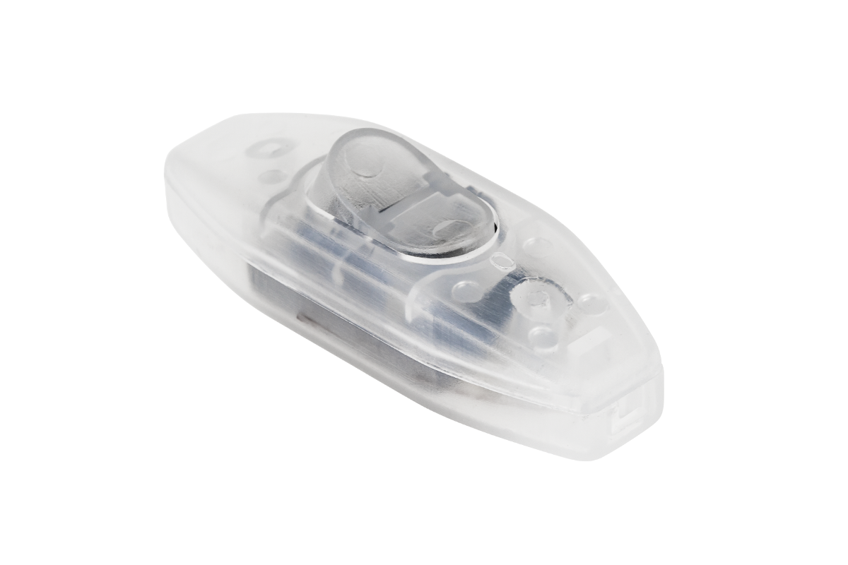 LEC-PRK0107--Złącze przełącznik przelotowy przeźroczysty  2,5A/250V