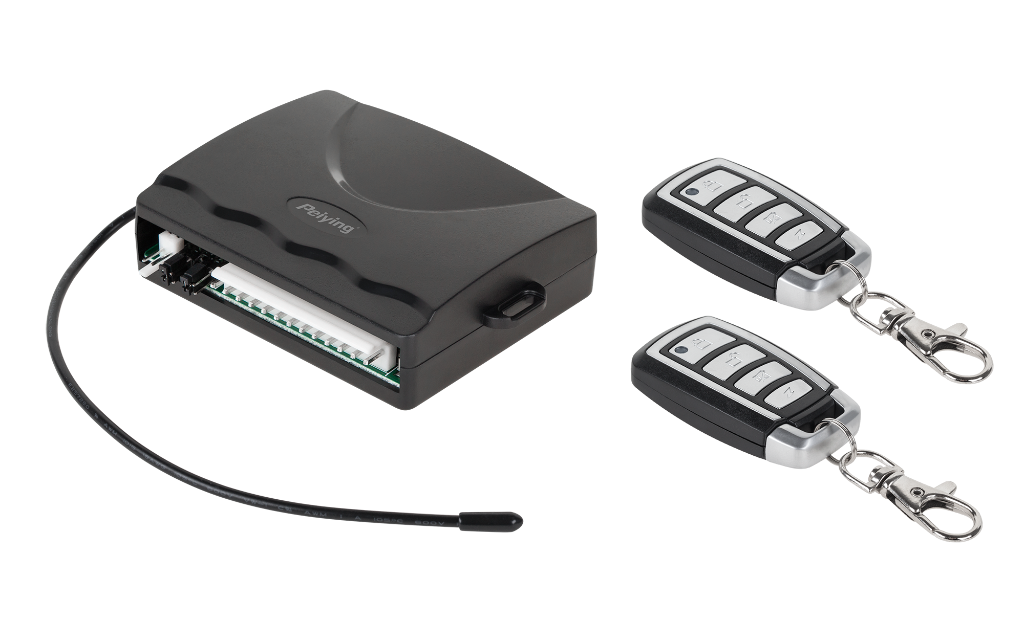 LEC-PY0102--Sterowanie centralnym zamkiemWyszukiwanie pojazduOtwieranie bagażnikaDomykanie szybBlokowanie elektryczne i pneumatyczneBlokowanie pneumatyczne przeznaczone dla dużych pojazdów (np. bus) Zasięg działania: do 50 mZasilanie: DC 12 V W zestawie: sterown