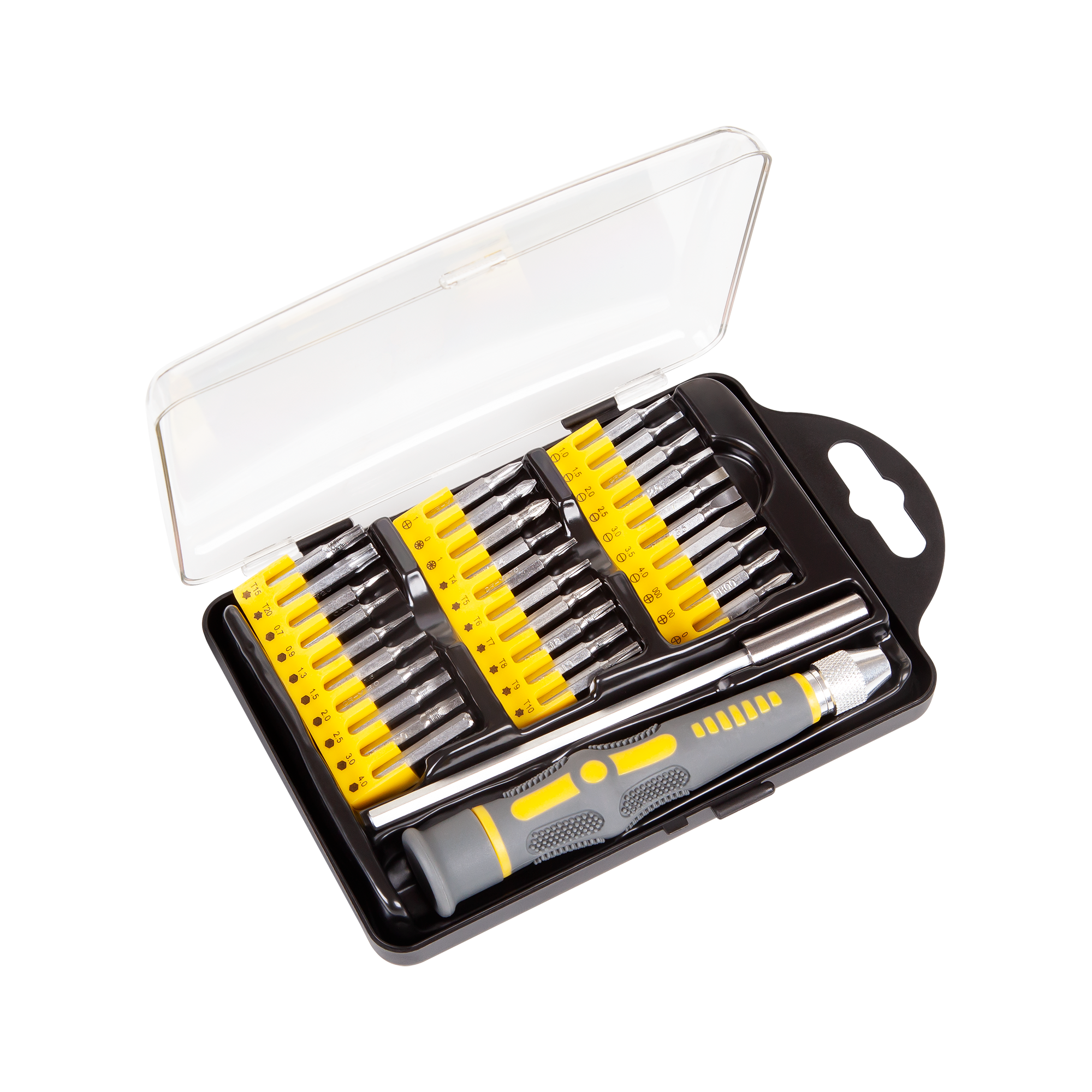 LEC-RB-1102--Śrubokręt precyzyjny i 32 bity Rebel ToolsChcesz szybko i skutecznie wykonać naprawę i zastanawiasz się jaki śrubokręt będzie najlepszy? Zestaw śrubokręt precyzyjny Rebel Tools z 32 końcówkami to pewność, że w Twoim warsztacie nie zabraknie tego śrub