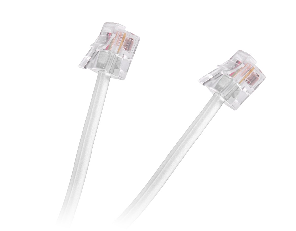 LEC-TEL0033F-5--Przewód tel.wt.-wt.biały 5m