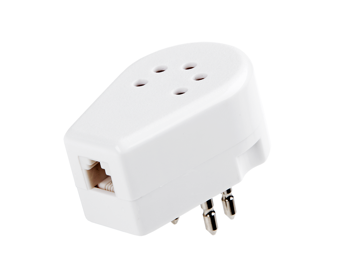 LEC-TEL0055--Adapter wtyku telefonicznego Belgijskiego - biały