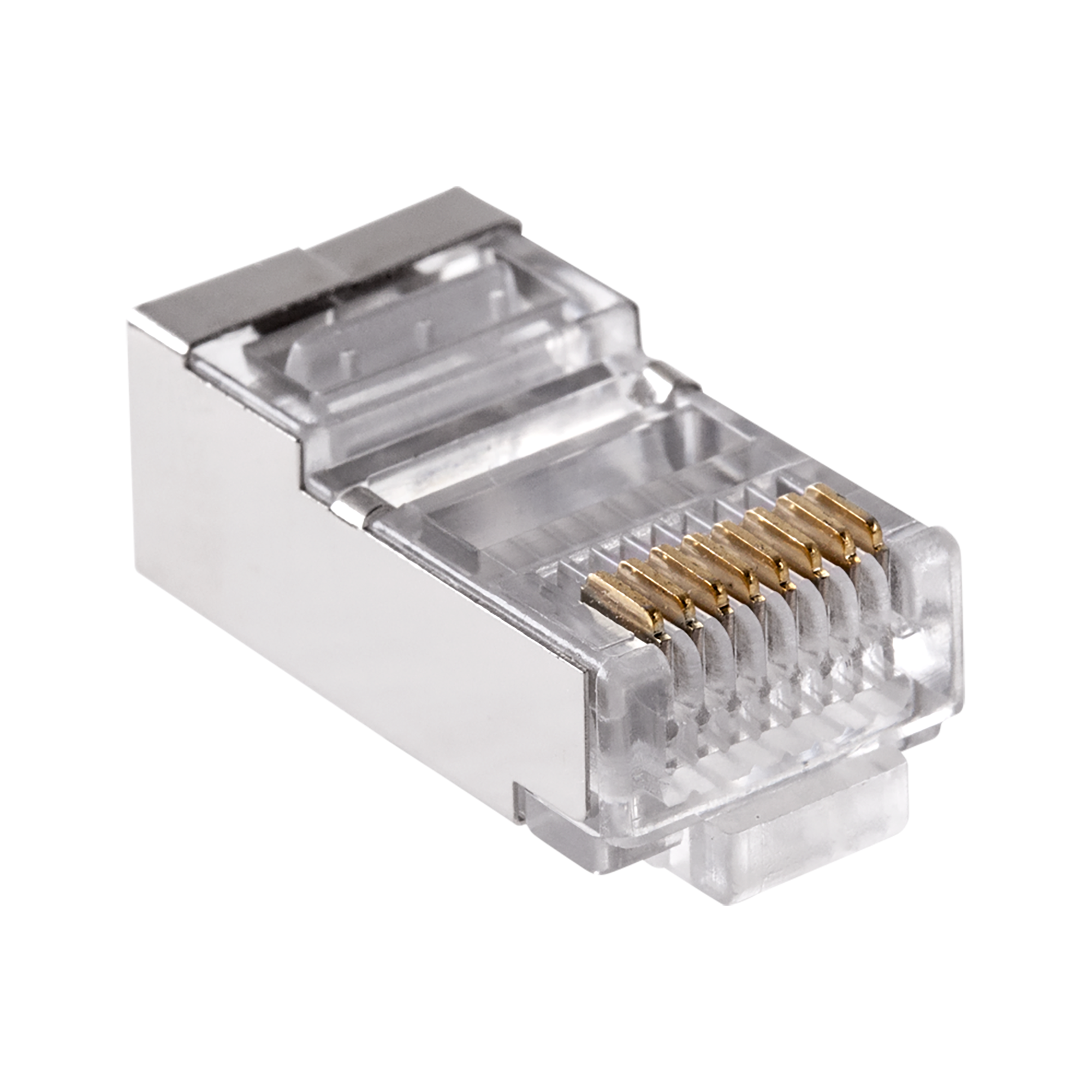 LEC-TEL0073--Wtyczki 8P8C ? RJ45 Kat5e przelotowe ekranowane FTPSystem Pass Through umożliwia przeciągnięcie całego przewodu przez wtyk (wtyk musi być również Pass Through).Przewaga nad tradycyjnym zaciskaniem złącz jest taka, że system ten umożliwia przeciągnięc