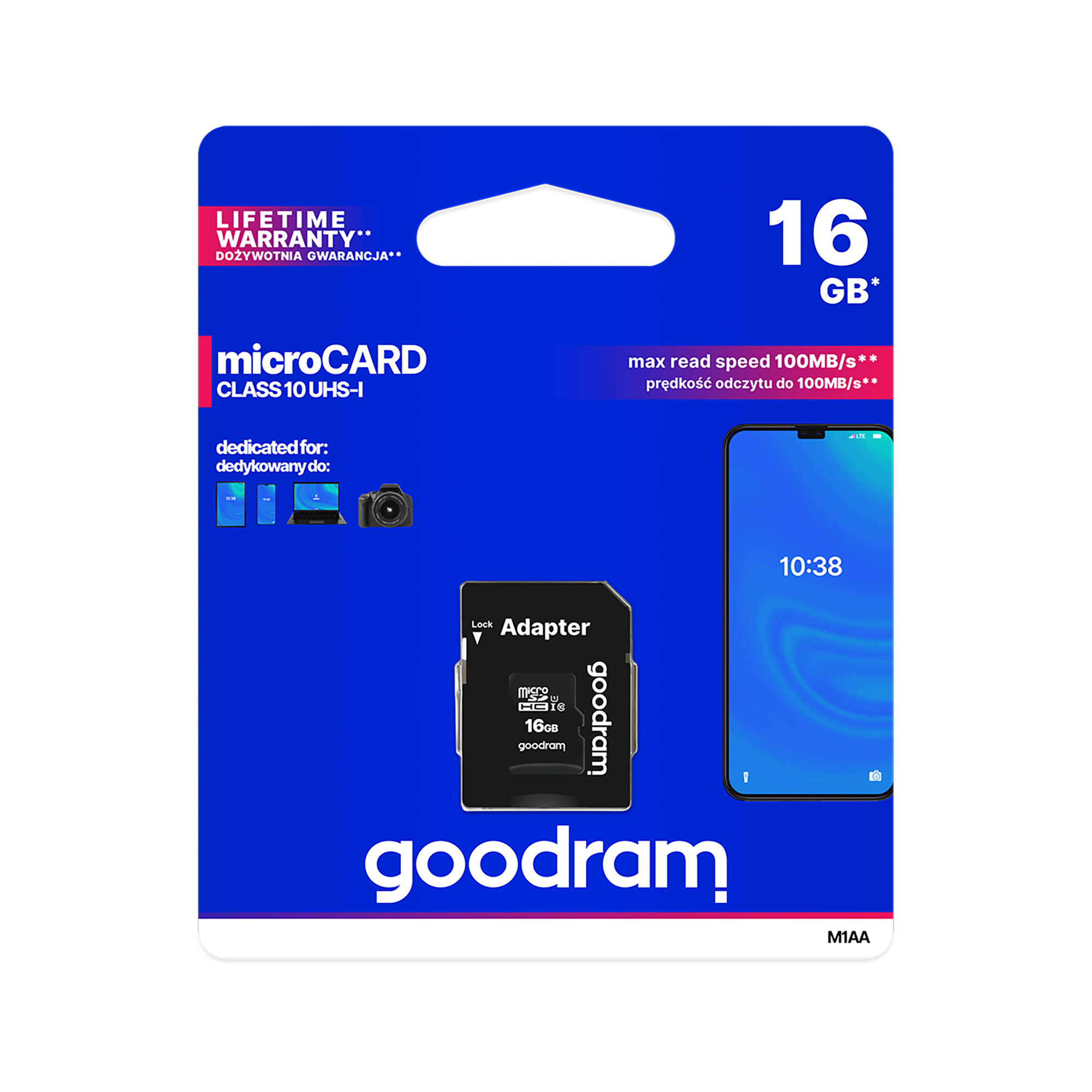 LEC-TGD-M1AA0160R12--Szybki interfejs UHS-IW karcie zastosowano szybki interfejs UHS-I, kt&amp;oacute;ry znacząco wpływa na zwiększenie parametr&amp;oacute;w pracy do 100 MB/s (odczyt) i od 10 MB/s (zapis). Ma to bezpośredni wpływ na jakość i niezawodność wykonyw