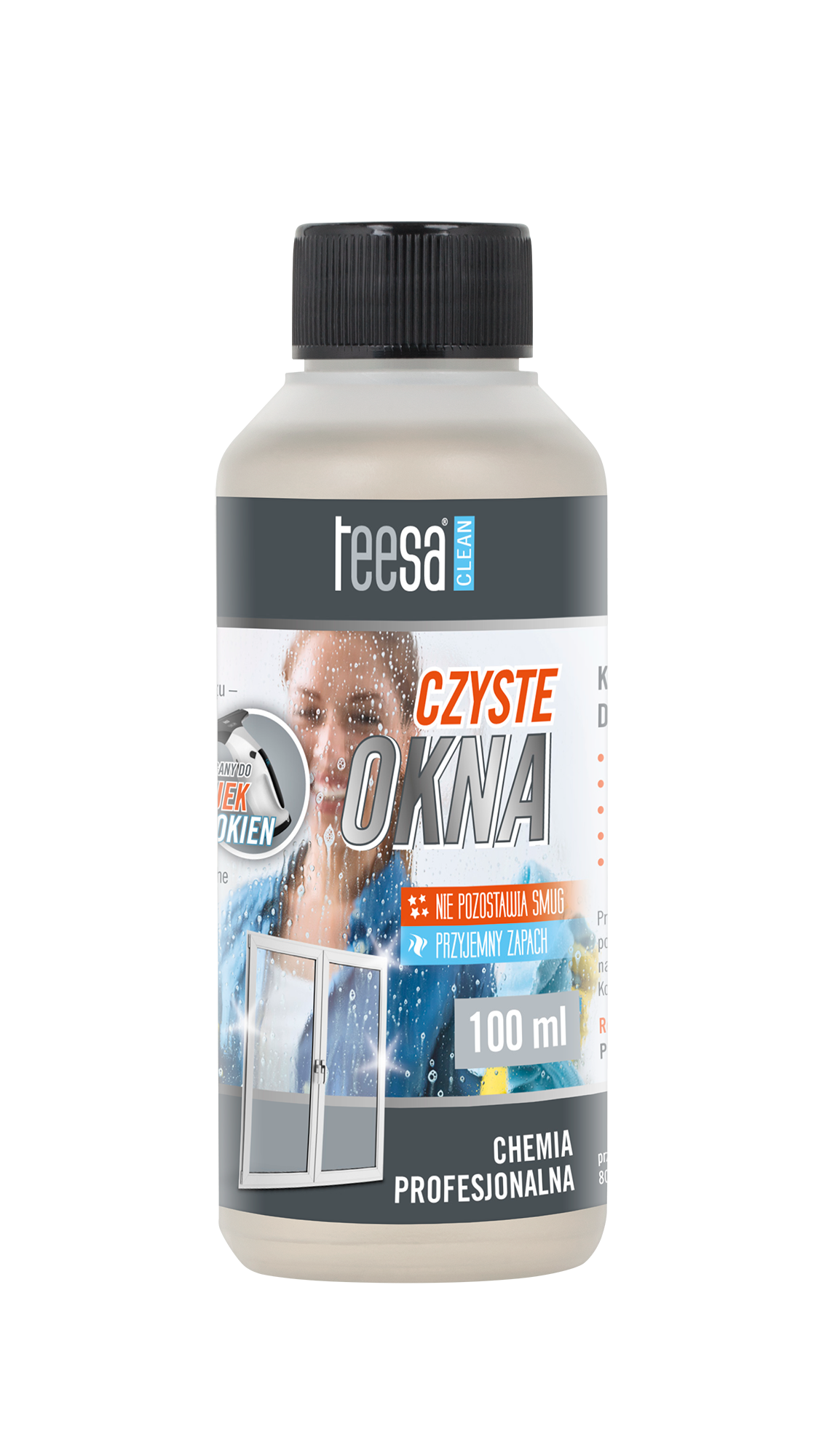 LEC-TSA0032--Niezwykle wydajny i skuteczny preparat do mycia szyb Teesa&amp;nbsp; o pojemności 100 ml pozwoli Ci szybko i skutecznie umyć okna, lustra i inne szklane powierzchnie w Twoim domu czy biurze. Dzięki swoim właściwościom środek do szyb Teesa pomoże 