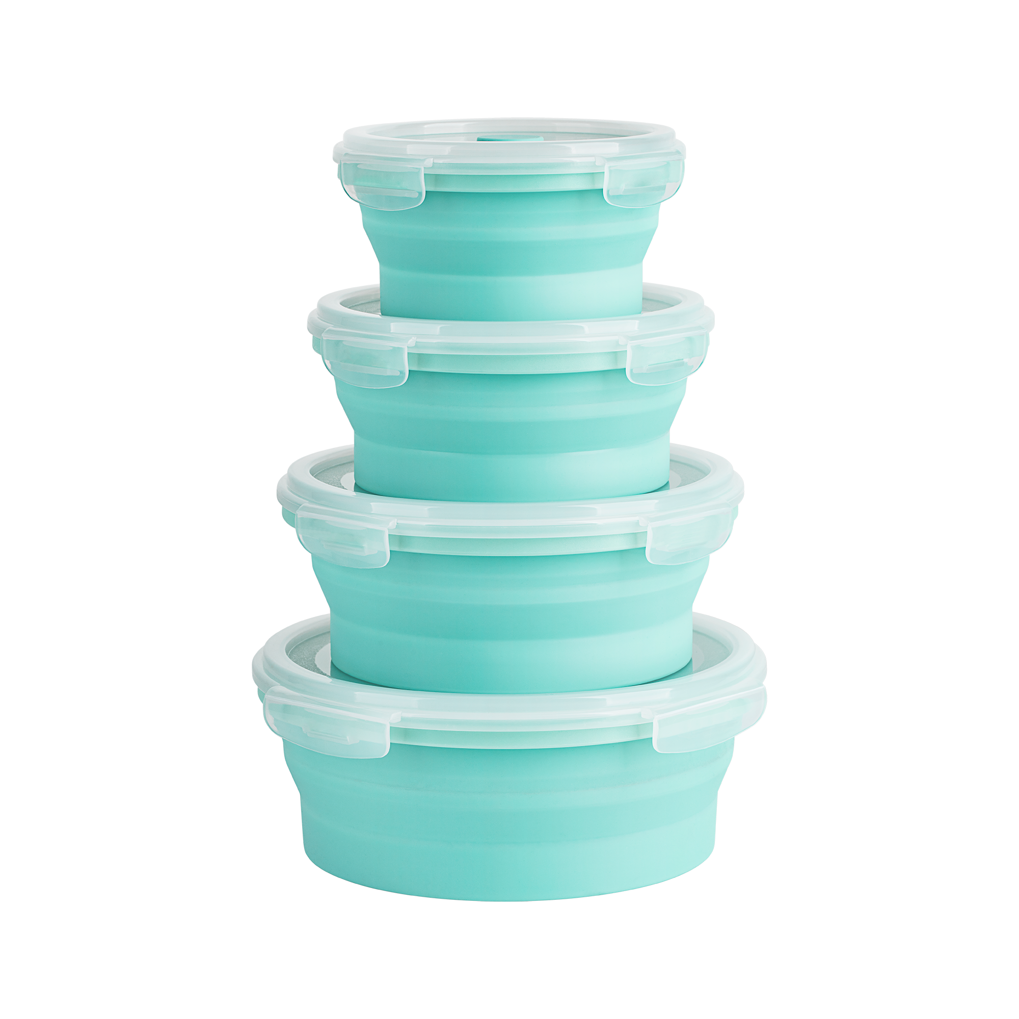 LEC-TSA0195--Okrągłe pojemniki na żywnośćCztery okrągłe pojemniki na żywność Teesa to praktyczny zestaw, kt&amp;oacute;ry z pewnością przyda się w każdym domu. Ich funkcjonalność sprawia, że sprawdzą się do przenoszenia lunchu do pracy, szkoły oraz będą nieza