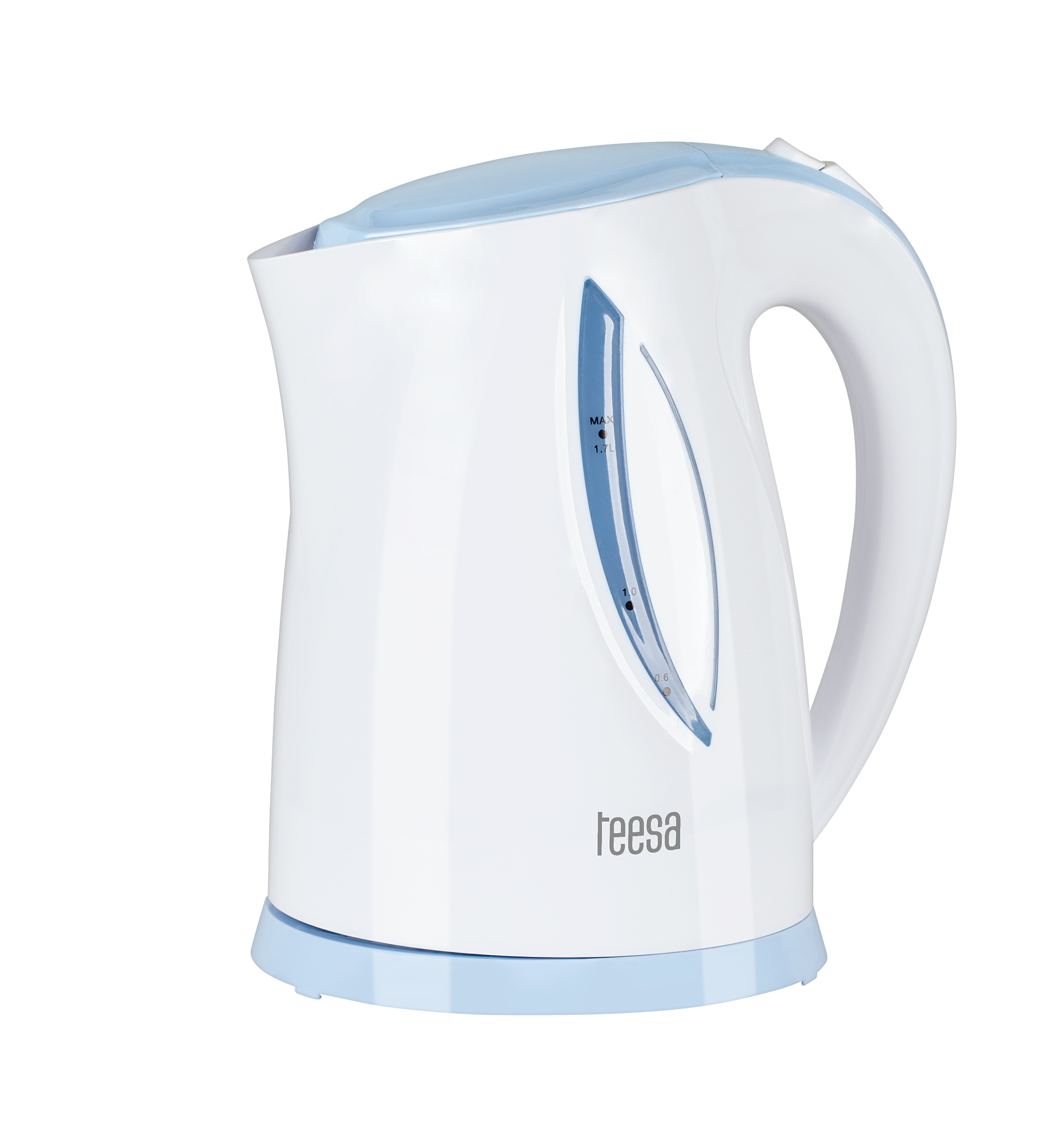 LEC-TSA1010--TSA1010 to poręczny czajnik bezprzewodowy, kt&amp;oacute;rego pojemność wynosi 1,7 l. Urządzenie, dzięki białej obudowie z niebieskimi elementami wykończenia idealnie wkomponuje się w wystr&amp;oacute;j każdej kuchni, a wysokiej jakości tworz