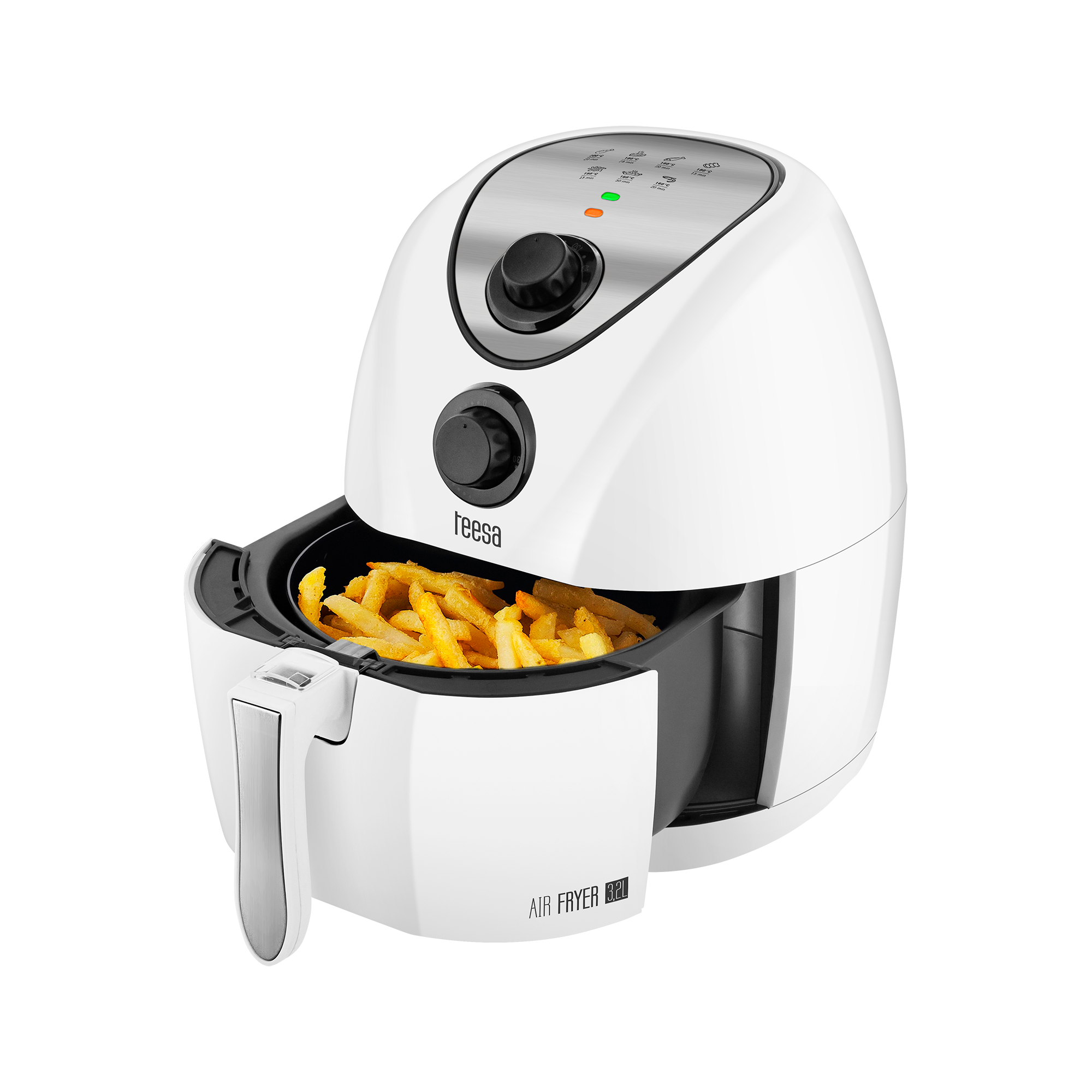 LEC-TSA8047--Frytkownica beztłuszczowa Teesa Air Fryer Chcesz być bardziej ?fit?, ale nie potrafisz całkowicie zrezygnować z fast foodów? Frytkownica beztłuszczowa Teesa Air Fryer to idealne rozwiązanie właśnie dla Ciebie. Teraz bez używania oleju możesz przygoto