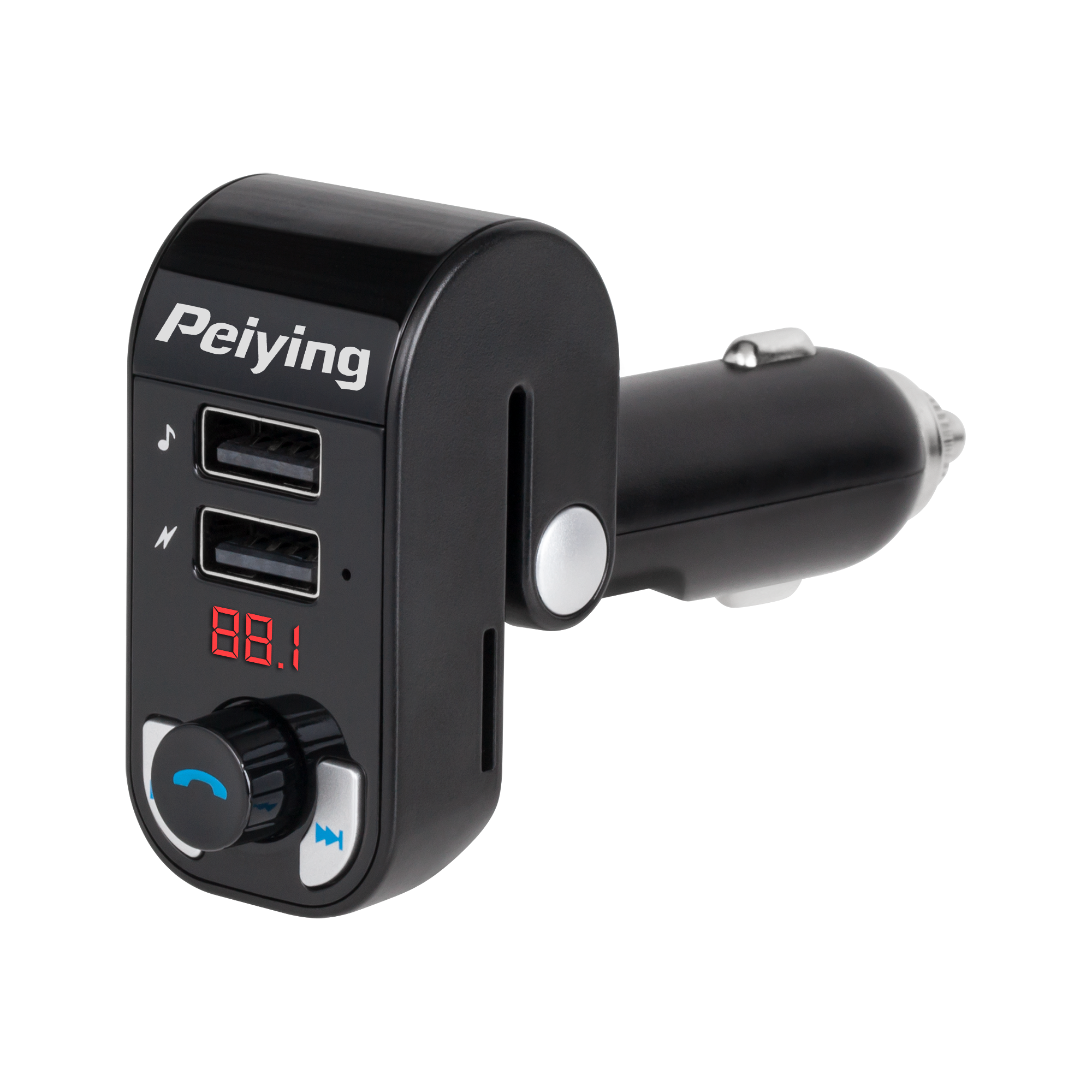 LEC-URZ0466--Transmiter samochodowy z funkcją bluetooth (2 gniazda USB)