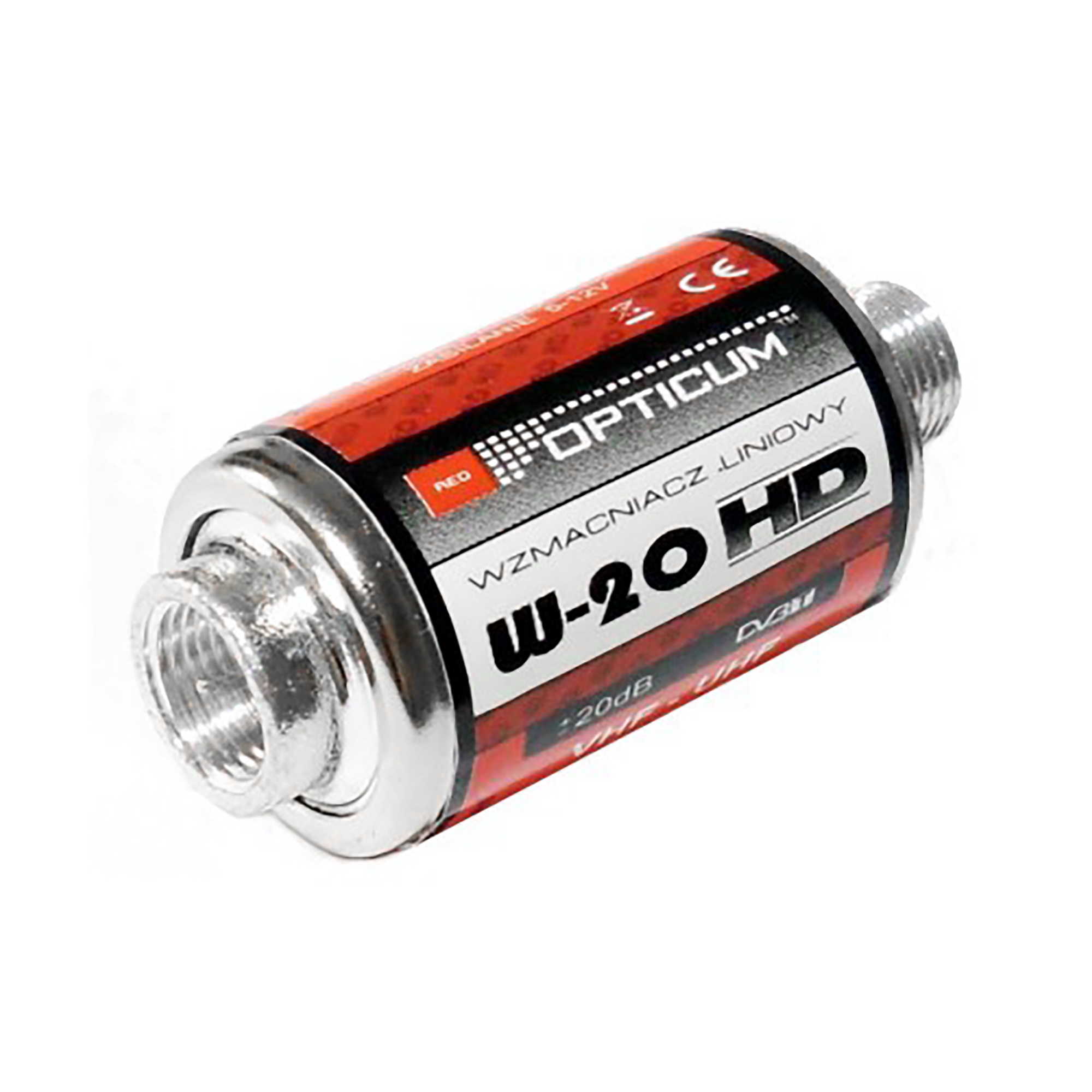 LEC-URZ0632--Wzmacniacz OPTICUM W-20 ma zastosowanie wszędzie tam, gdzie sygnał z anteny zewnętrznej (niewyposażonej we wzmacniacz) docierający do odbiornika jest zbyt słaby, co objawia się zacinaniem lub zanikaniem obrazu.Przyczyną takich objawów z reguły jest: 
