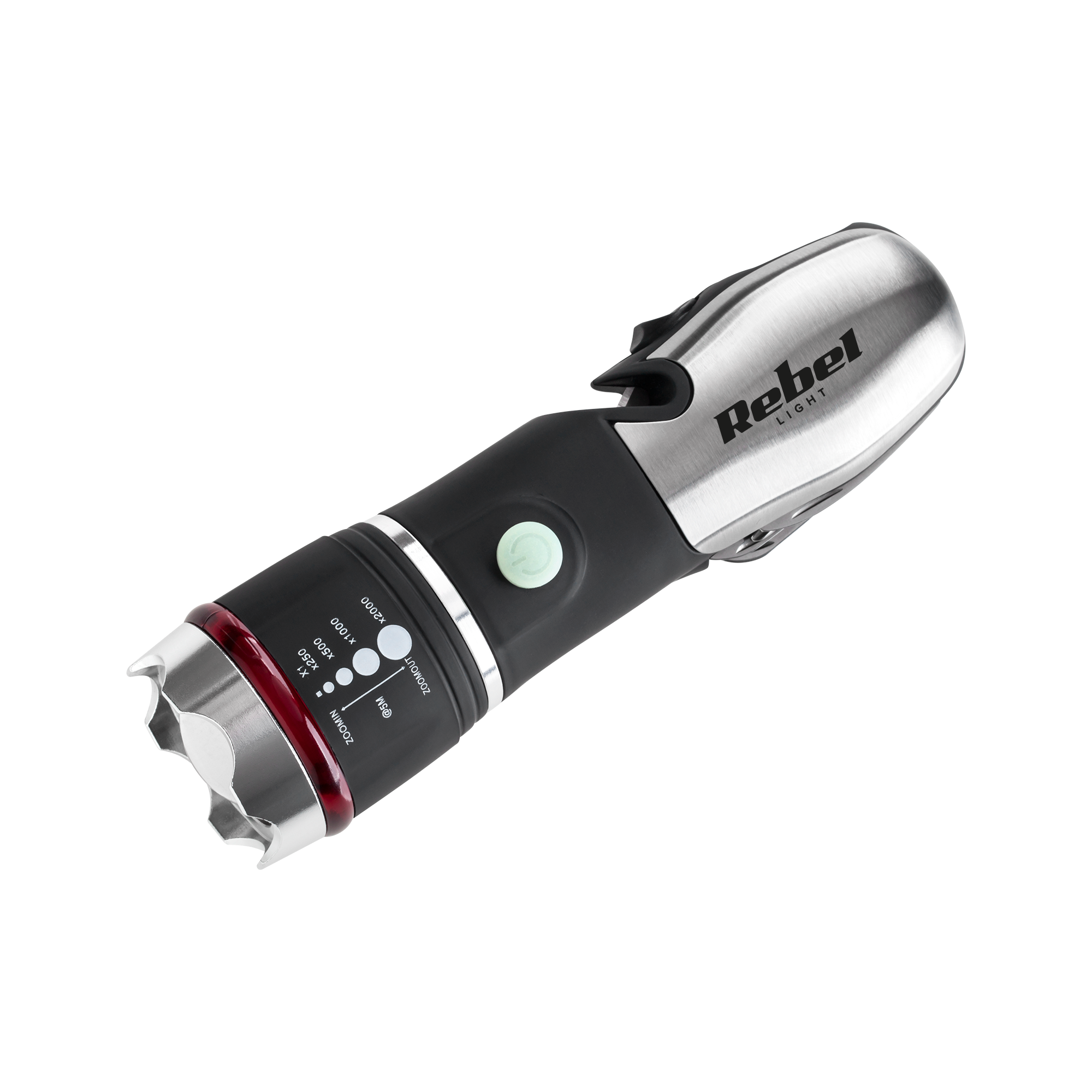 LEC-URZ0919--3 tryby świecenia: mocne światło, słabe światło, światło stroboskopoweNóż do przecinania pasówMłotek bezpieczeństwaNarzędzie wielofunkcyjne (8 funkcji)Moc: 3 WBateria: 3x AAACzas pracy: do 5 godzinMateriał: Aluminium + ABSStrumień światła: 120 lmZasi